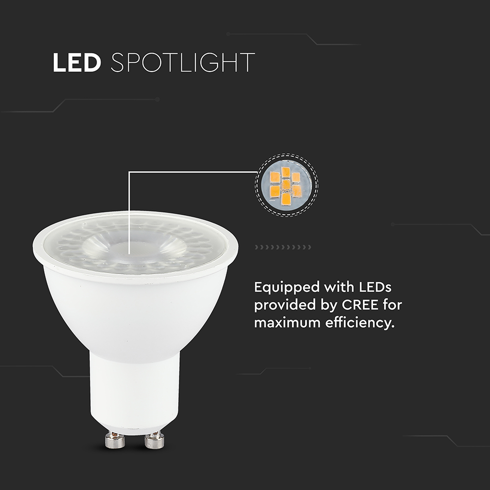 V-TAC LED-Lampe VT-218766, GU10, EEK: F, 7,5W, 610 lm, 4000 K V-TAC LED-Lampe VT-218766, GU10, EEK: F, 7,5W, 610 lm, 4000 K