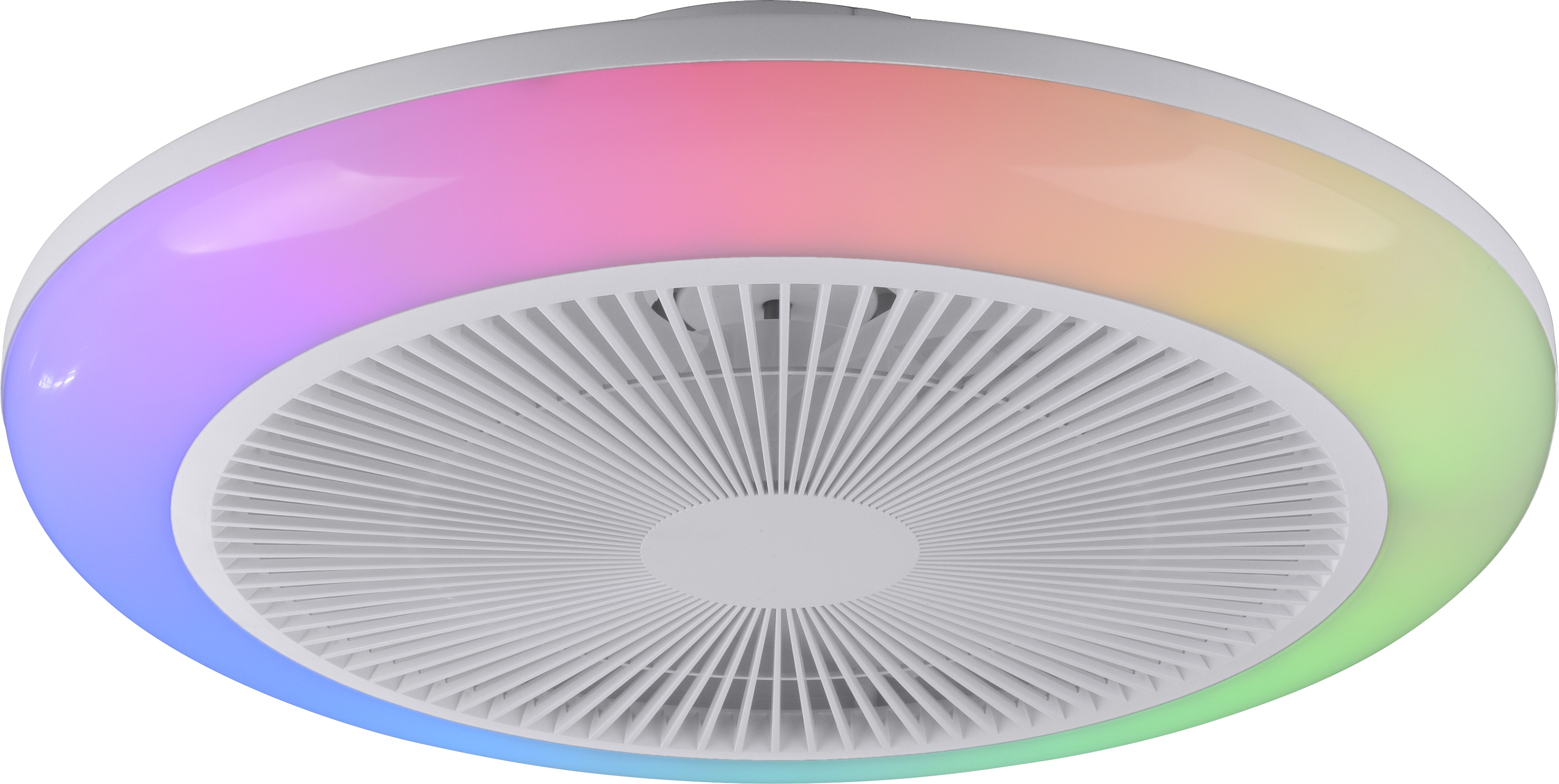 JUST LIGHT LED-Deckenleuchte 14623-16, mit Ventilator, 22W, 3000lm, CCT, RGB, IP20, weiß