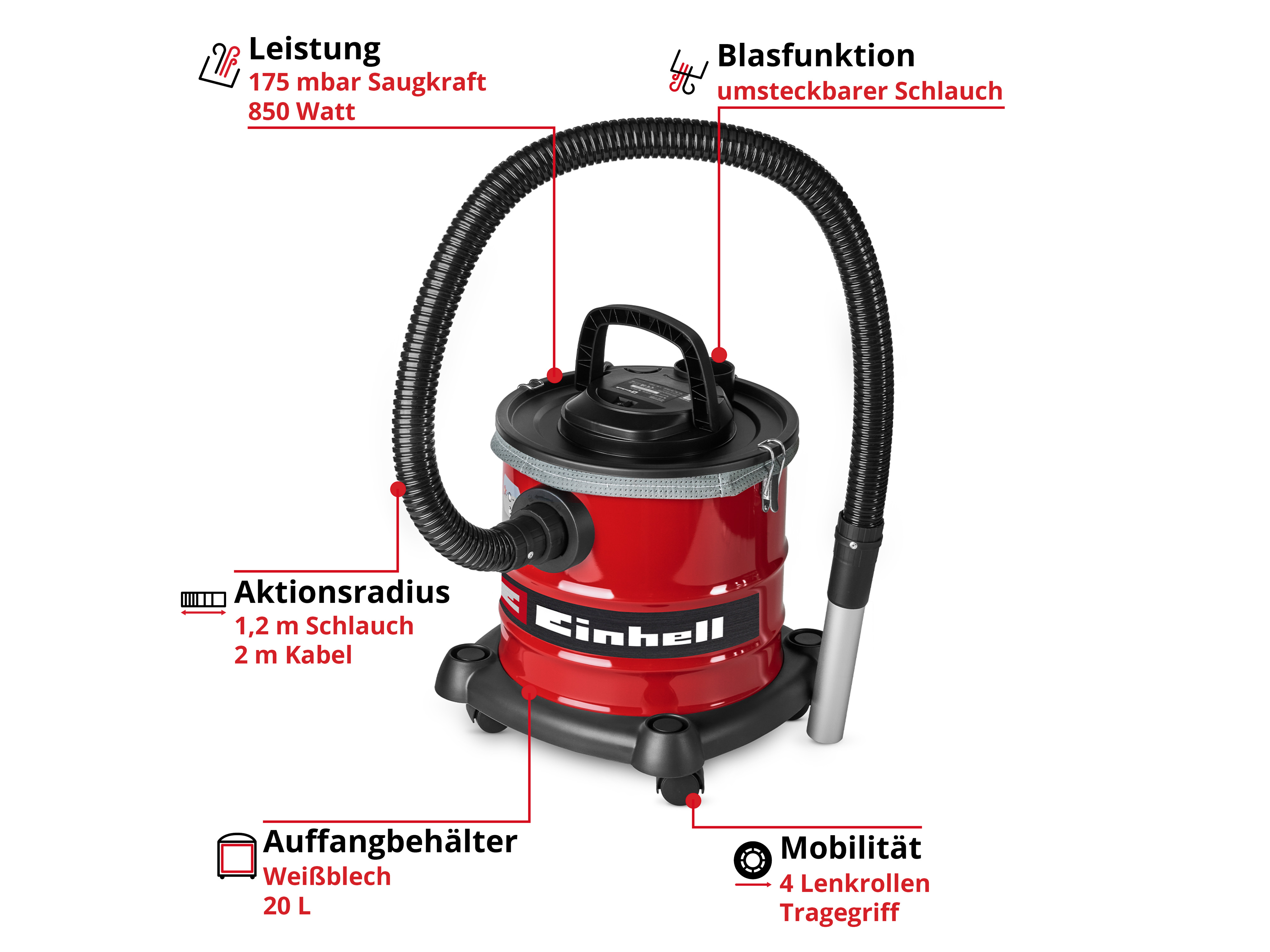 EINHELL Aschesauger TC-AV 2032 DW, 2351667