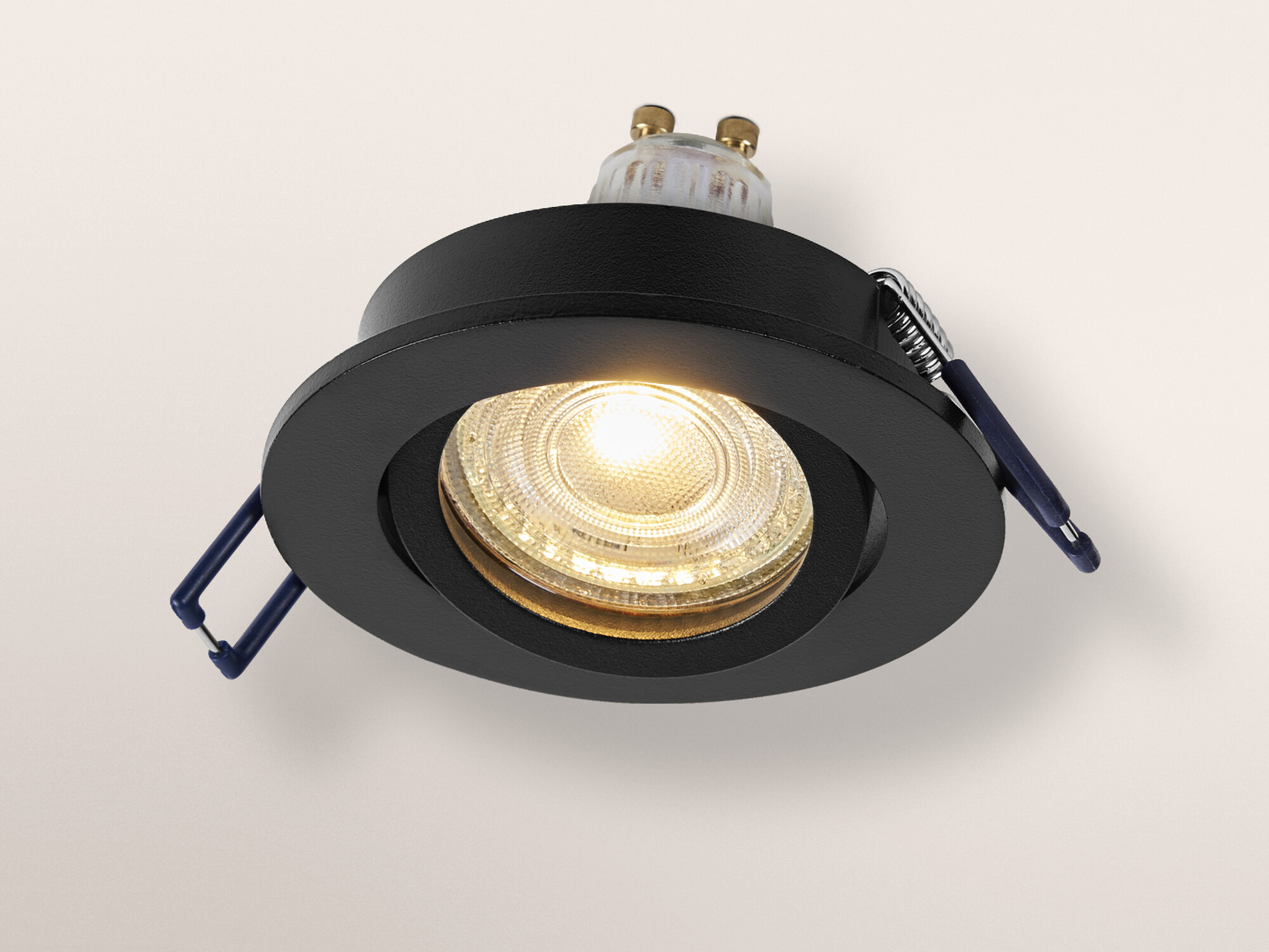 OSRAM LED-Einbauleuchte, GU10, 4,5W, 2700K, 400lm, warmweiß, IP20, schwarz, 3er Set