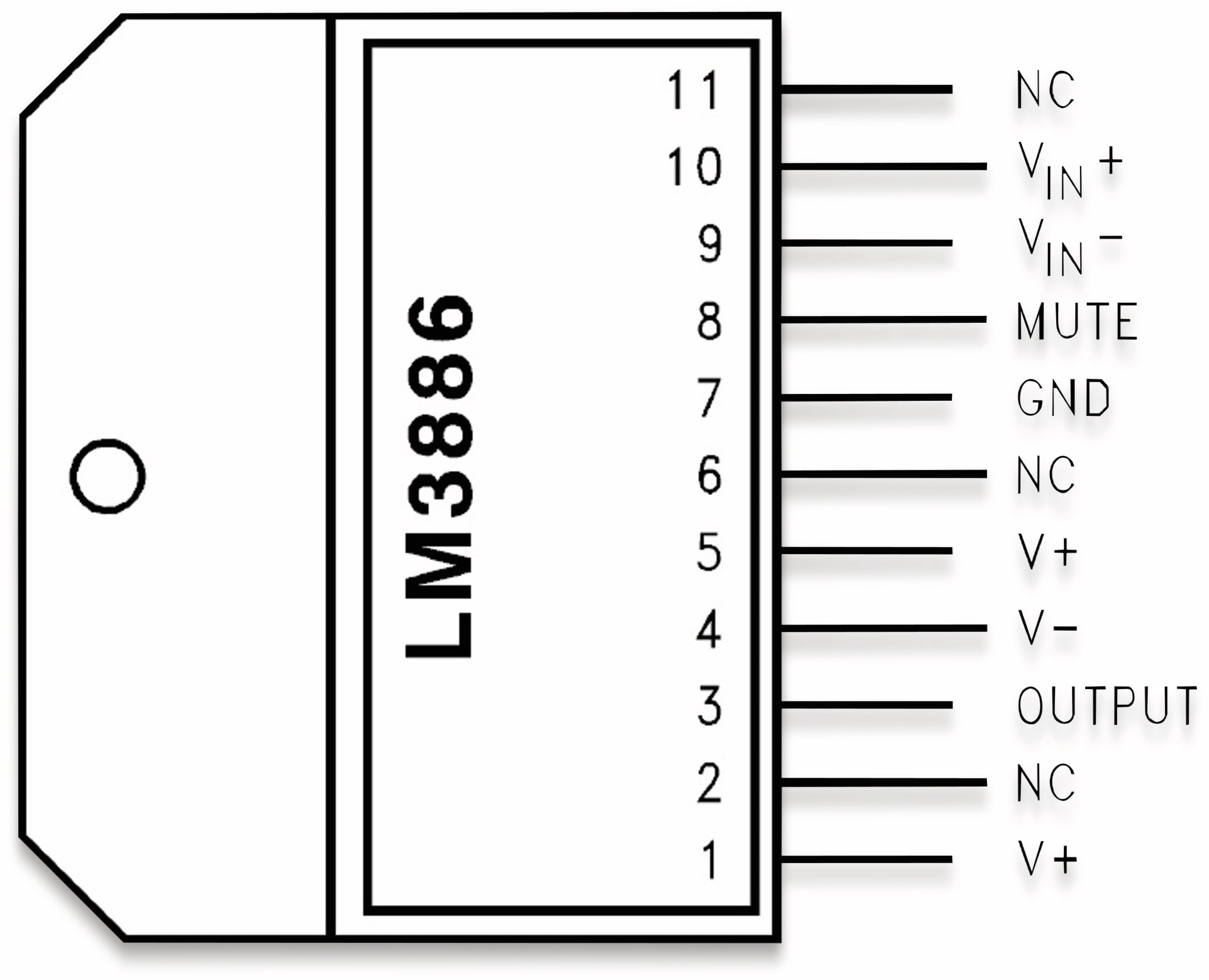 TEXAS INSTRUMENTS Audio-Leistungsverstärker LM3886T