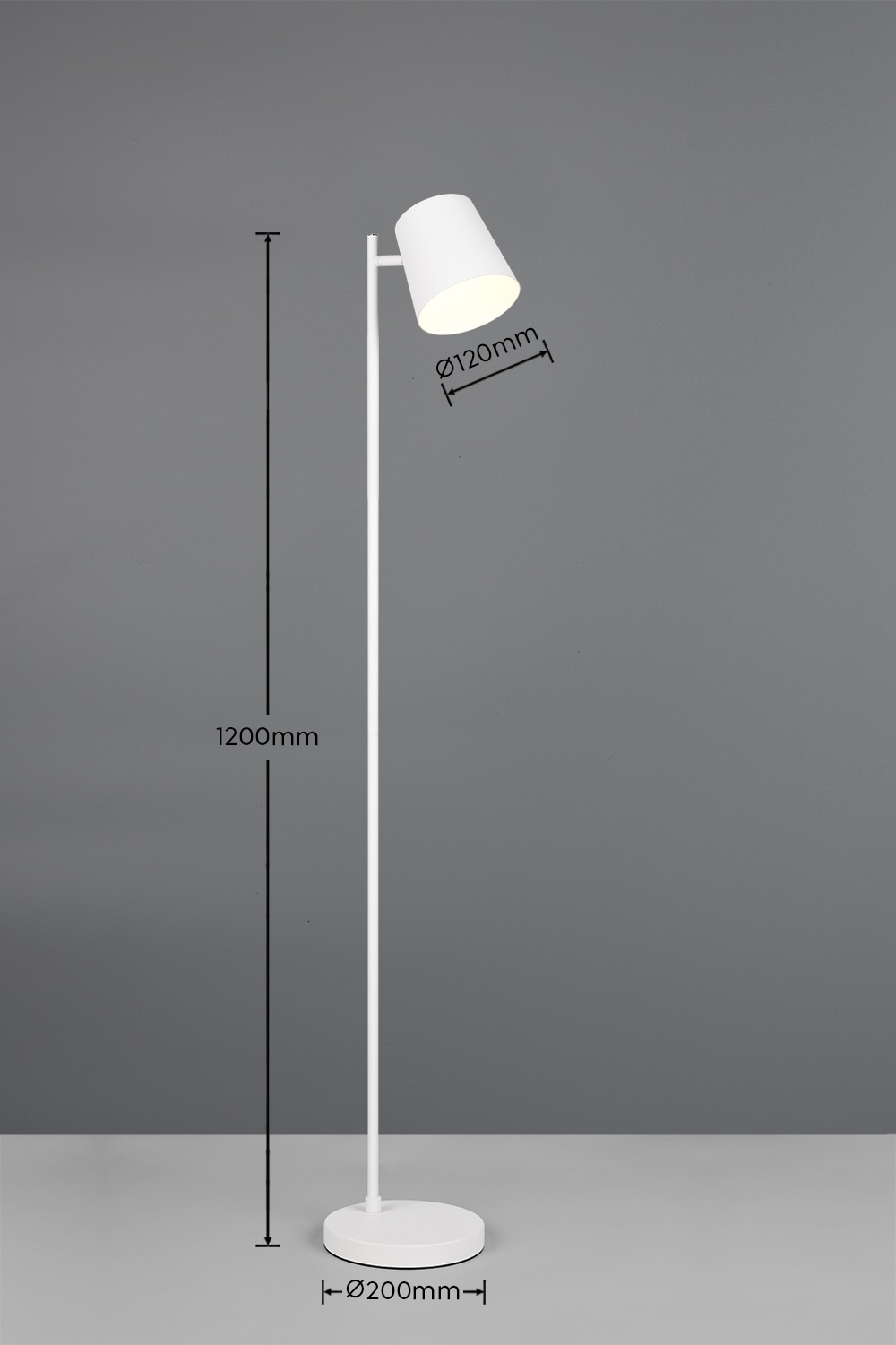 REALITY LED-Akku-Stehleuchte BLAKE, R42111131, 4,5W, 350lm, 3000K, weiß