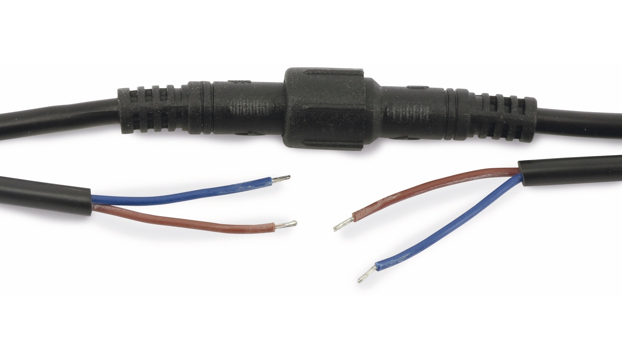 Wasserdichtes Steckverbindungsset, Stecker/Kupplung, 2 m, 2-polig