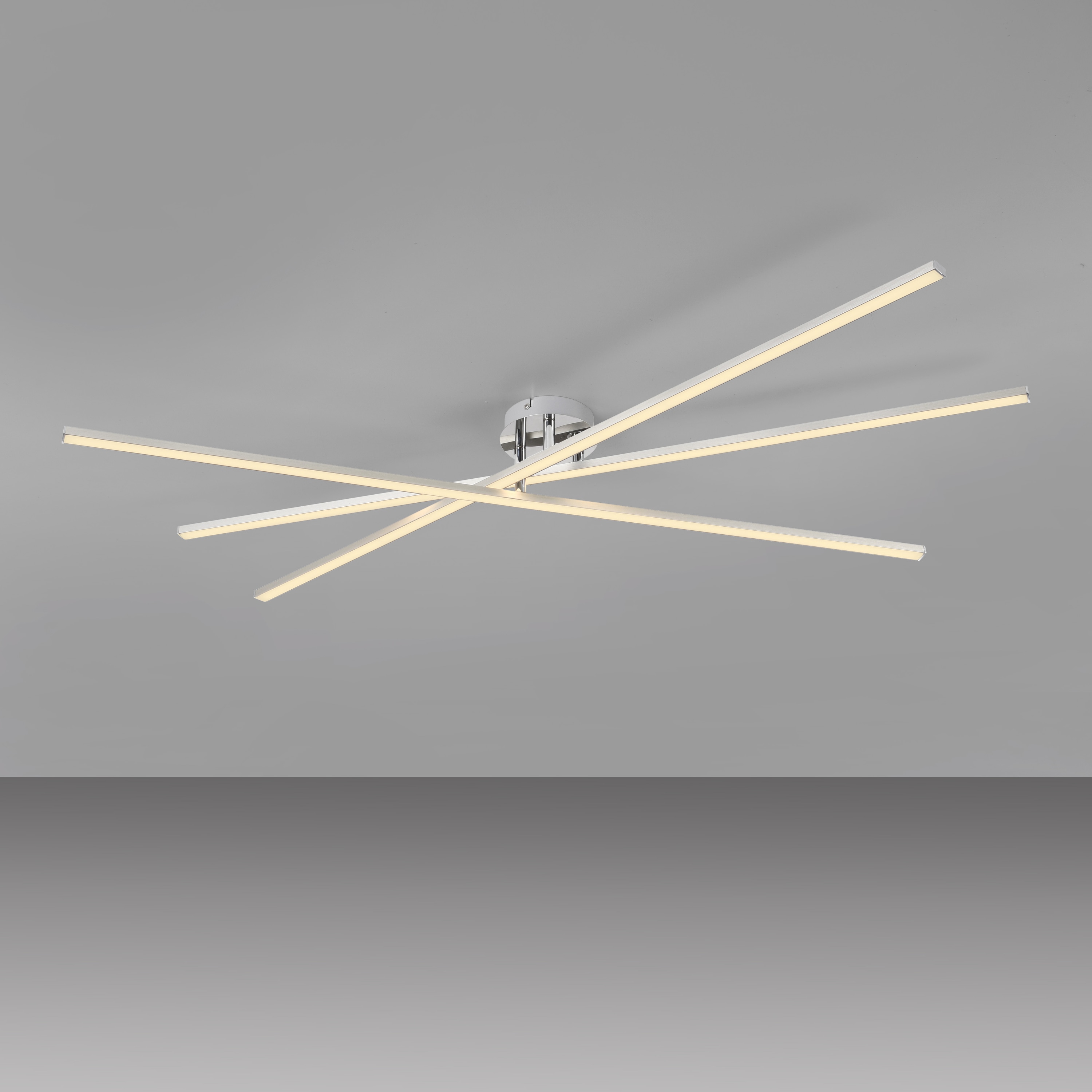 JUST LIGHT LED-Deckenleuchte 14727-55, 16W, 3000K, 1960lm, warmweiß, IP20, stahl