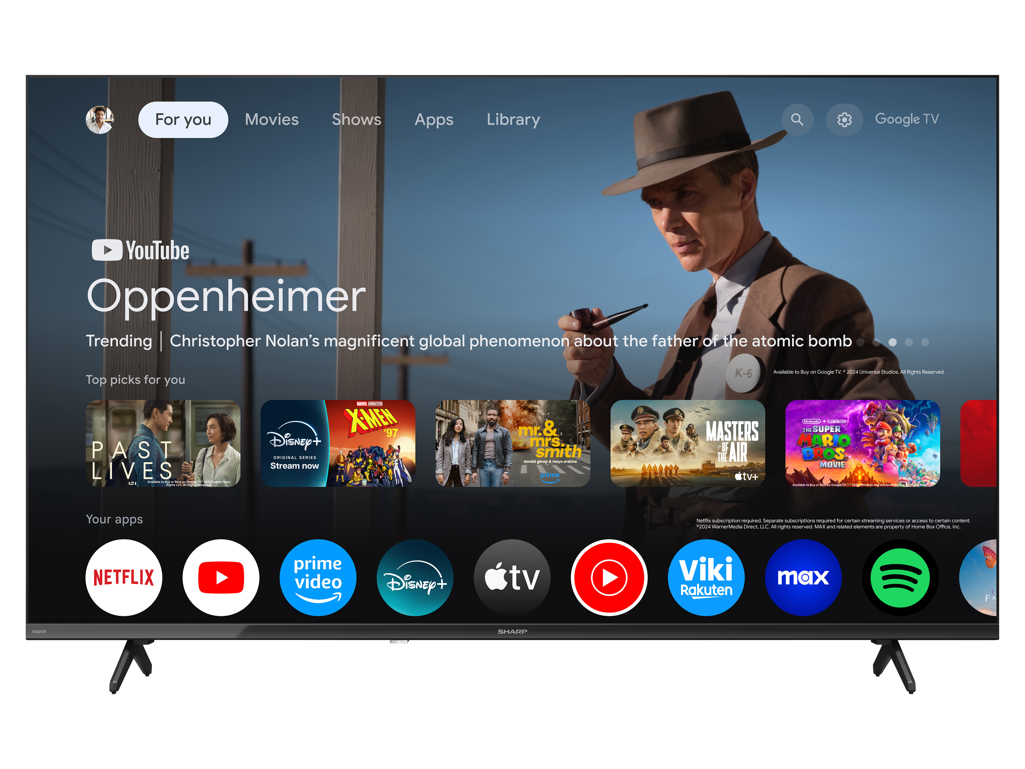 LED-TV SHARP 43HL4265E, 108 cm (43""), Google TV, 4K Ultra HD, WiFi, EEK:F