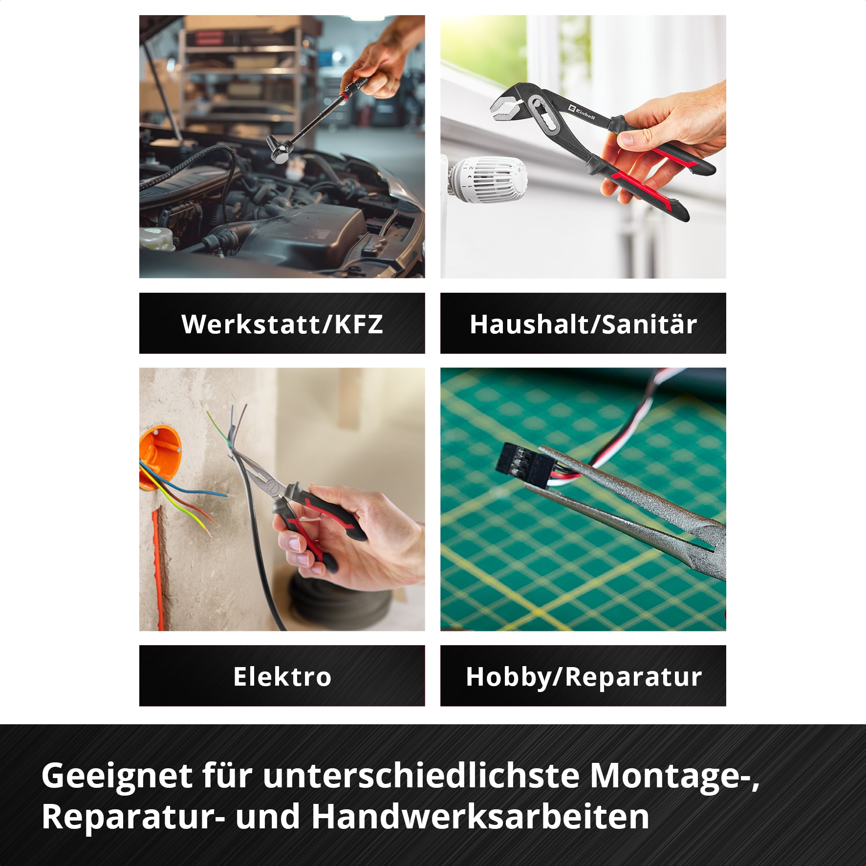 EINHELL E-Case-Einleger Zangen, 370522, 9-teilig EINHELL E-Case-Einleger Zangen, 370522, 9-teilig