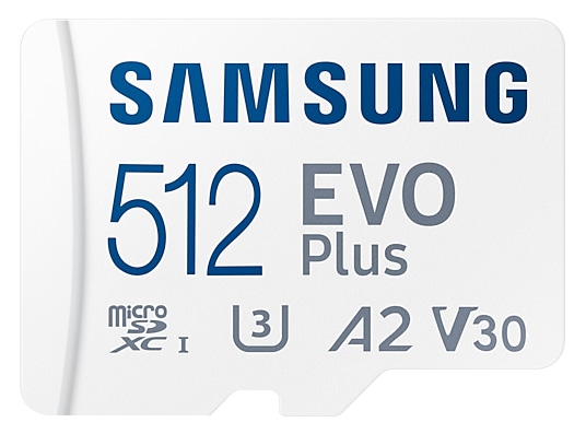SAMSUNG MicroSDXC-Speicherkarte EVO Plus (2021) 512GB inkl. Adapter SAMSUNG MicroSDXC-Speicherkarte EVO Plus (2021) 512GB inkl. Adapter