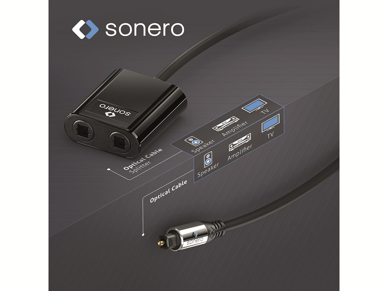 SONERO Lichtleiter-Verteiler 1x2, 0,15 m