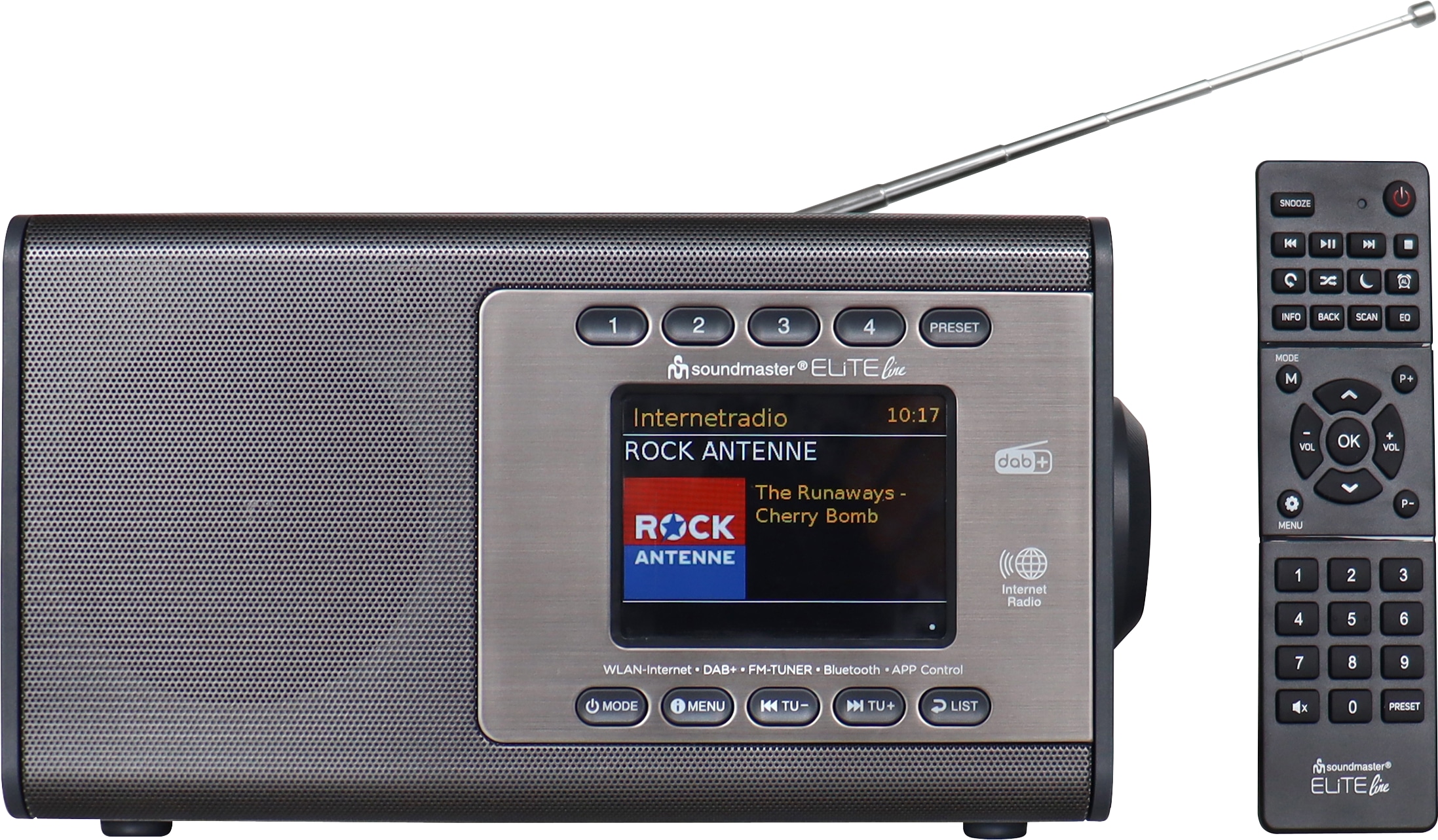 SOUNDMASTER Internetradio DAB+/UKW mit WLAN, USB, Bluetooth