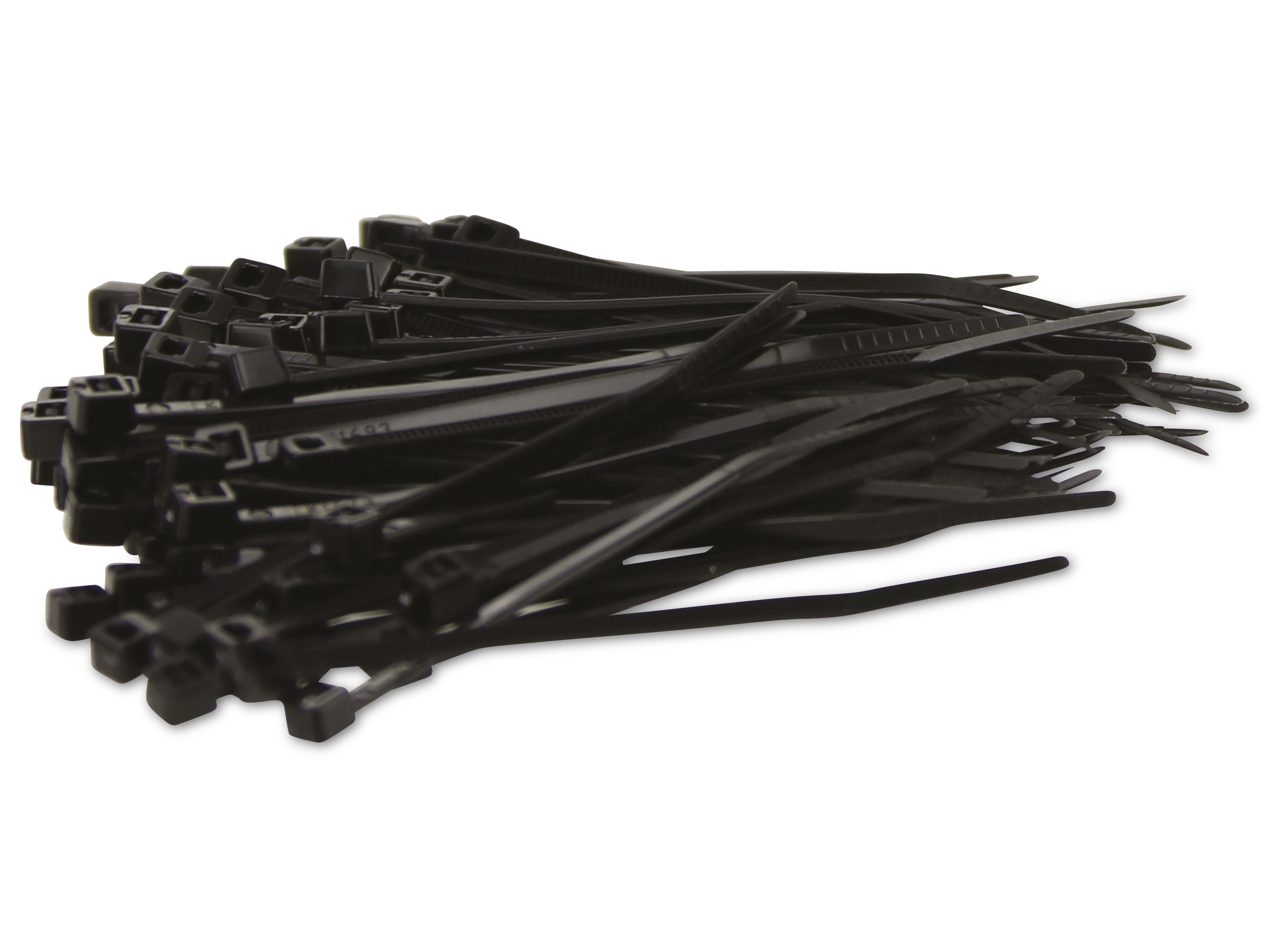 KSS Kabelbinder-Sortiment Polyamid 6.6, schwarz, 75x2,4, UV-beständig, 100 Stück