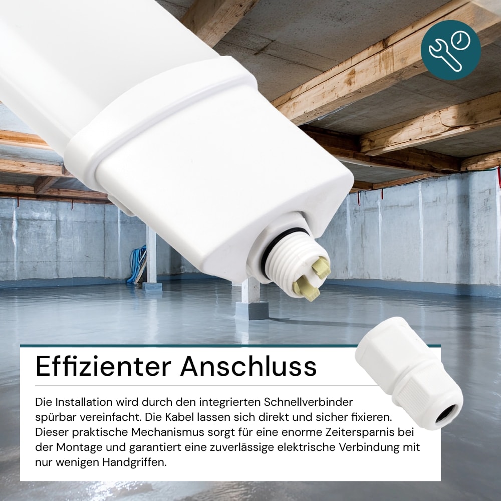 LUXULA LED-Feuchtraumleuchte, EEK: F, 36W, 3250lm, 4000K, 1200mm
