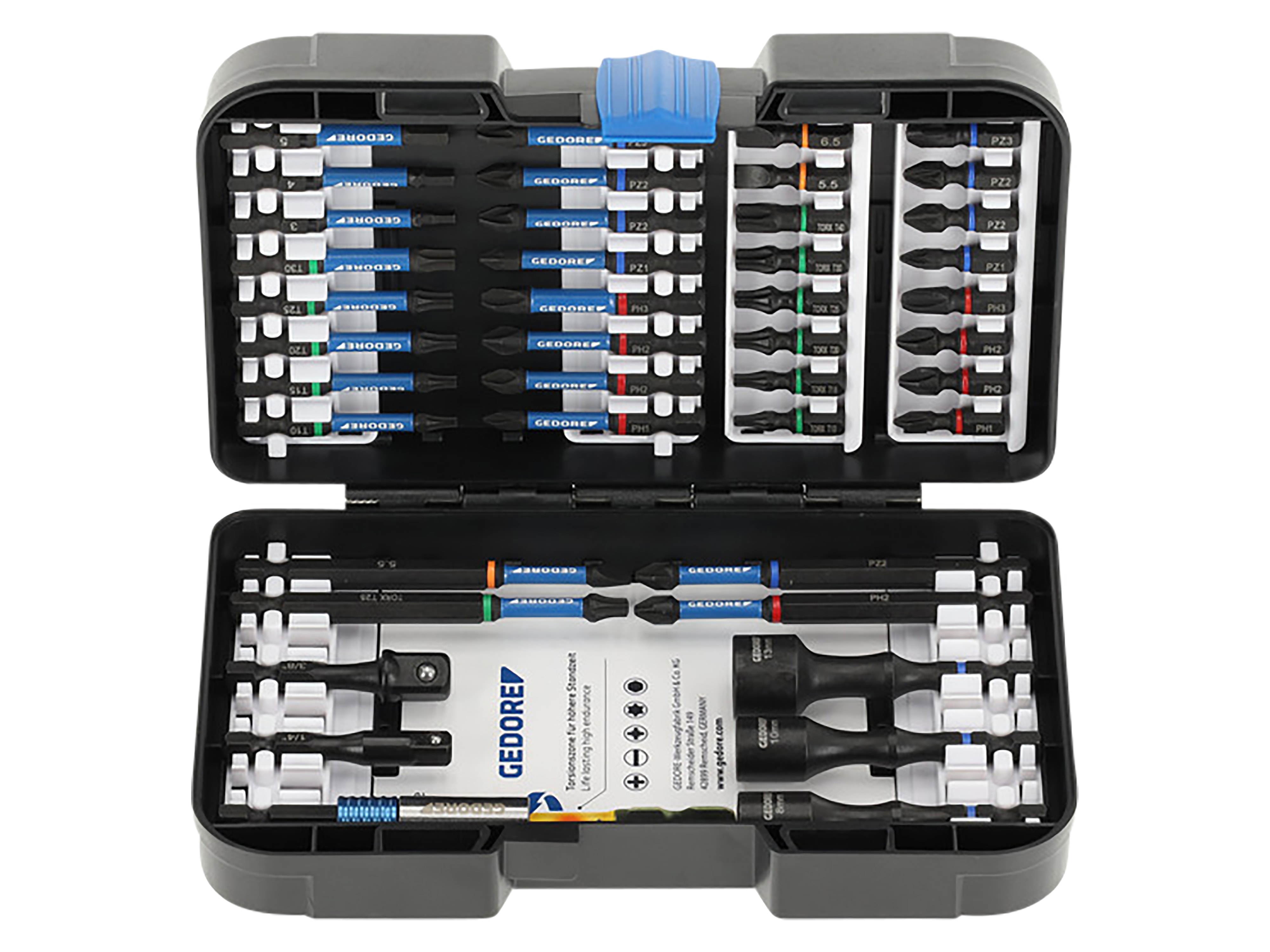 GEDORE BLAU Torsions-Bit-Set, 666-0,42, 42-teilig