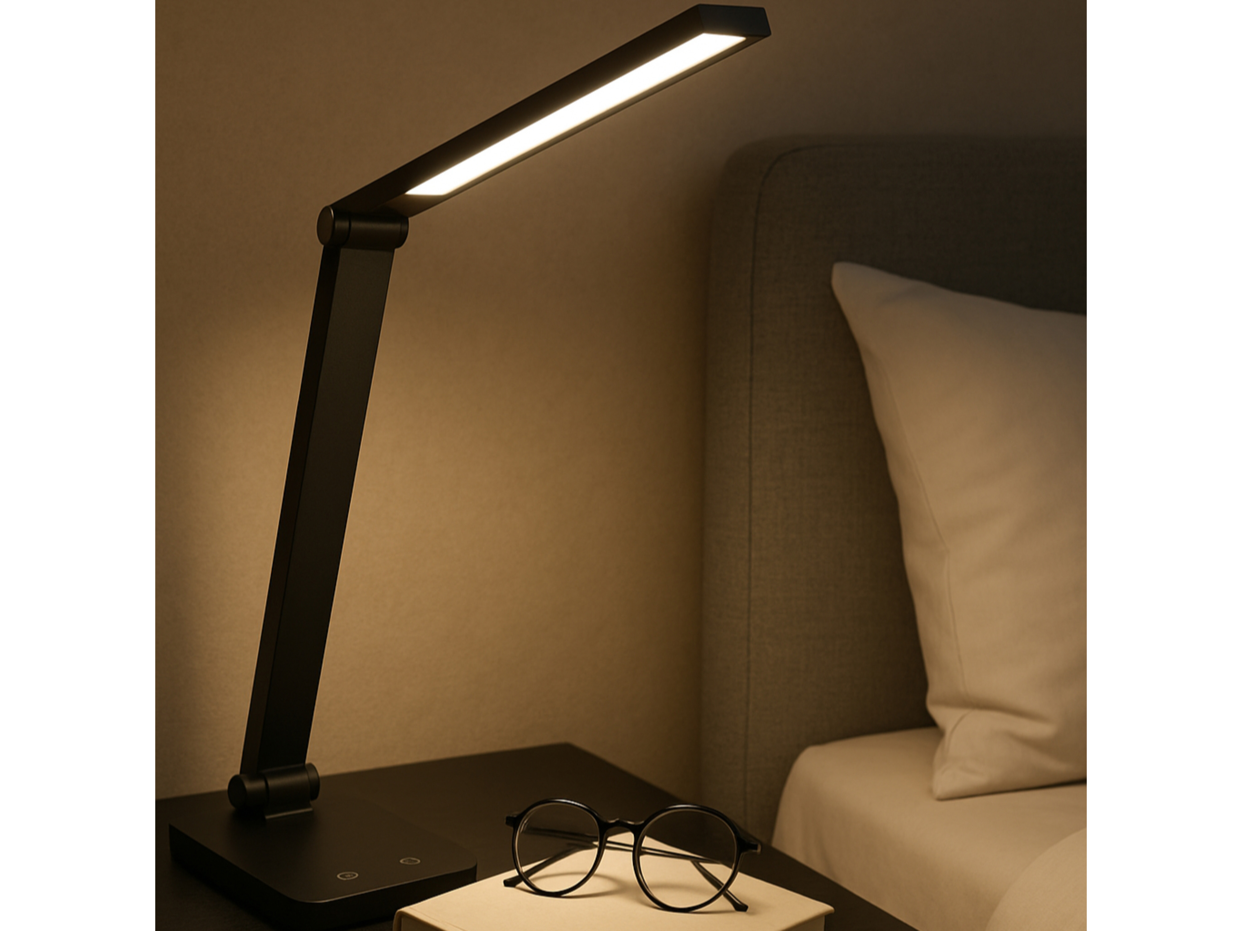 BRILLIANT LED-Akku-Tischleuchte Lomina, 6W, 550lm, CCT, dimmbar, schwarz