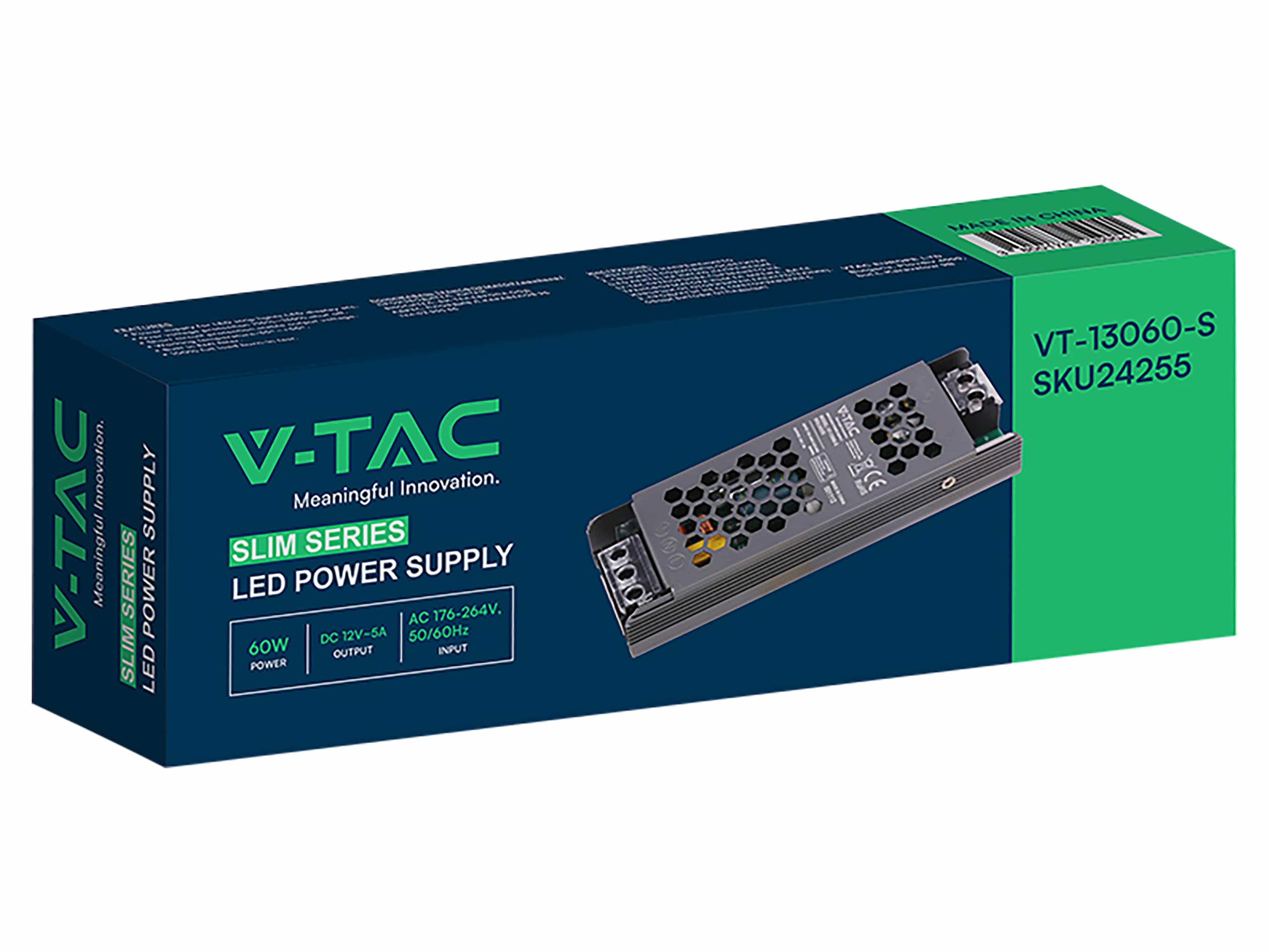 V-TAC Schaltnetzteil, VT-24255, 12V/5,0A, 60W, IP20