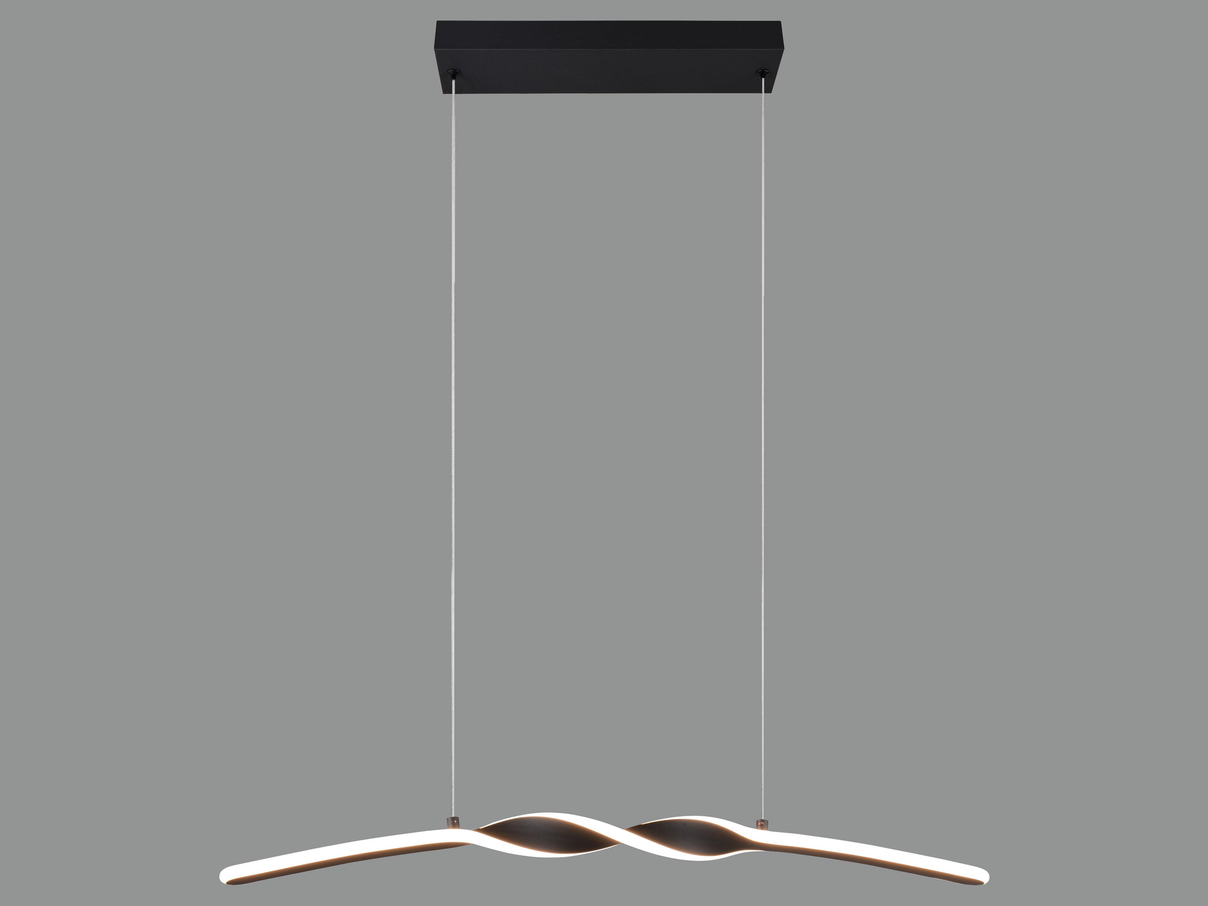 REALITY LED-Pendelleuchte Ginko R35791132, 18W, 3000K, 1980lm, warmweiß, IP20, schwarz
