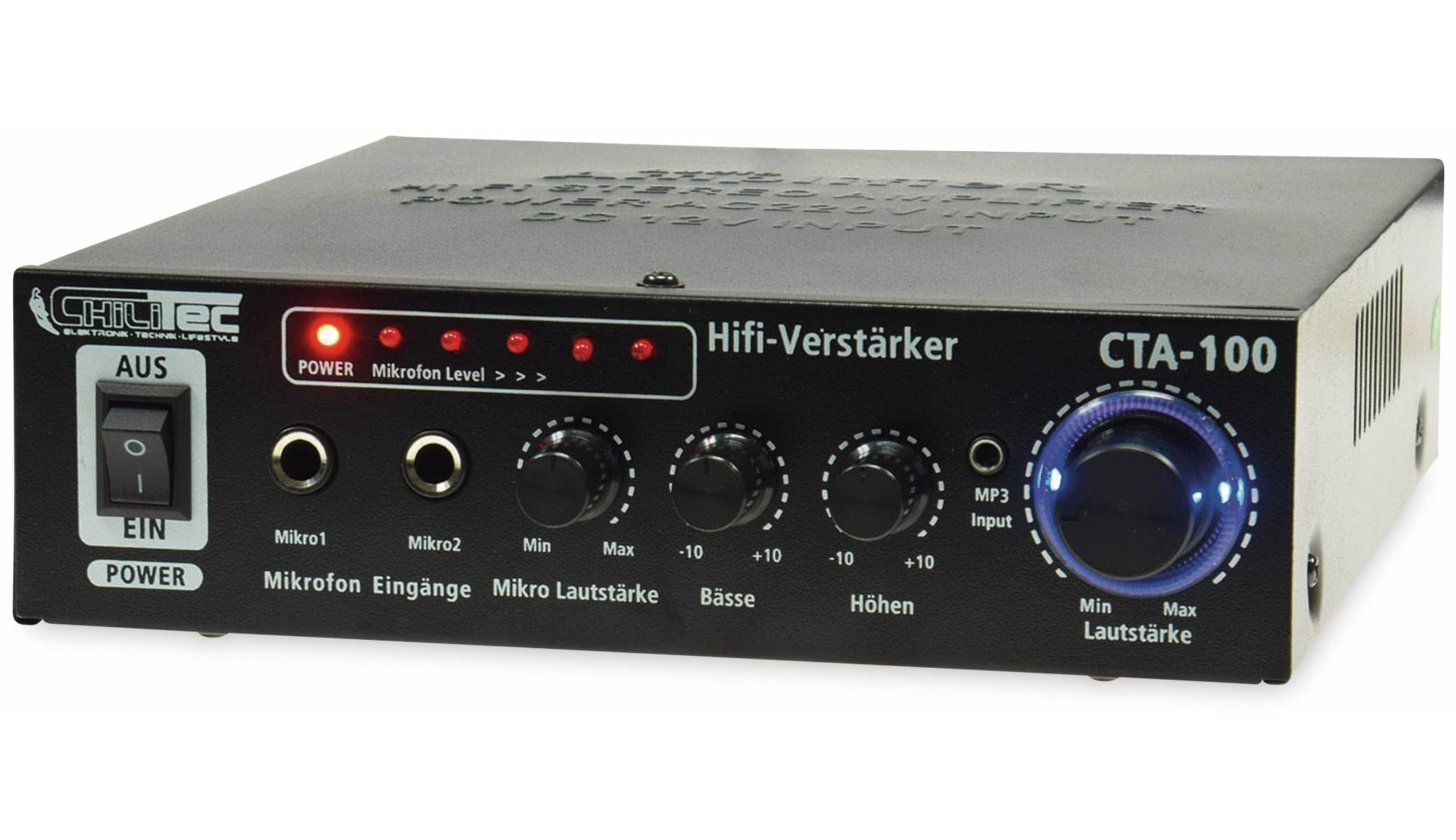 CHILITEC Mini-HiFi-Verstärker CTA-100, schwarz