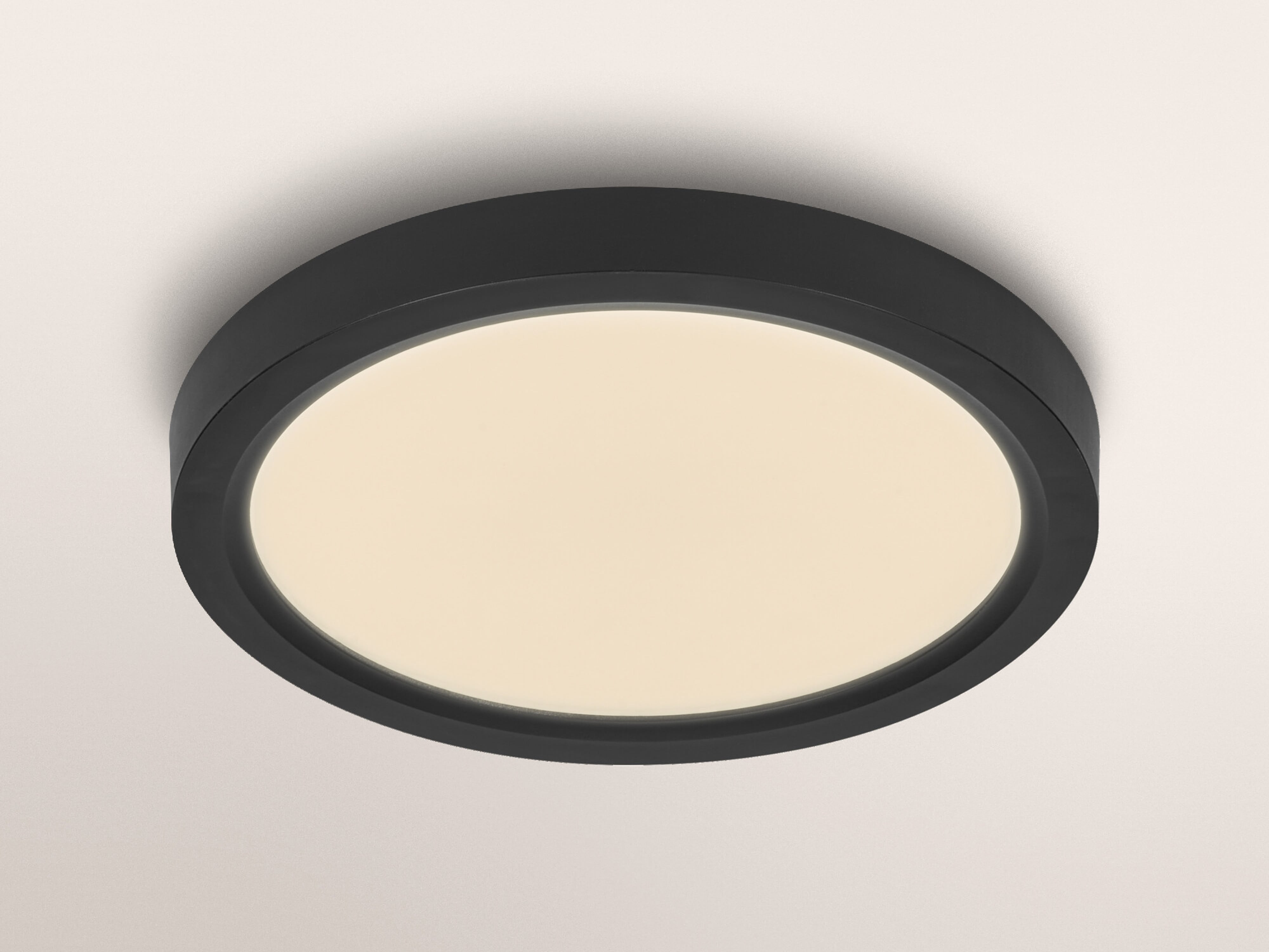OSRAM LED-Deckenleuchte, 20W, 3000K, 2100lm, warmweiß, IP20, dimmbar, schwarz, Ø24,5 cm OSRAM LED-Deckenleuchte, 20W, 3000K, 2100lm, warmweiß, IP20, dimmbar, schwarz, Ø24,5 cm