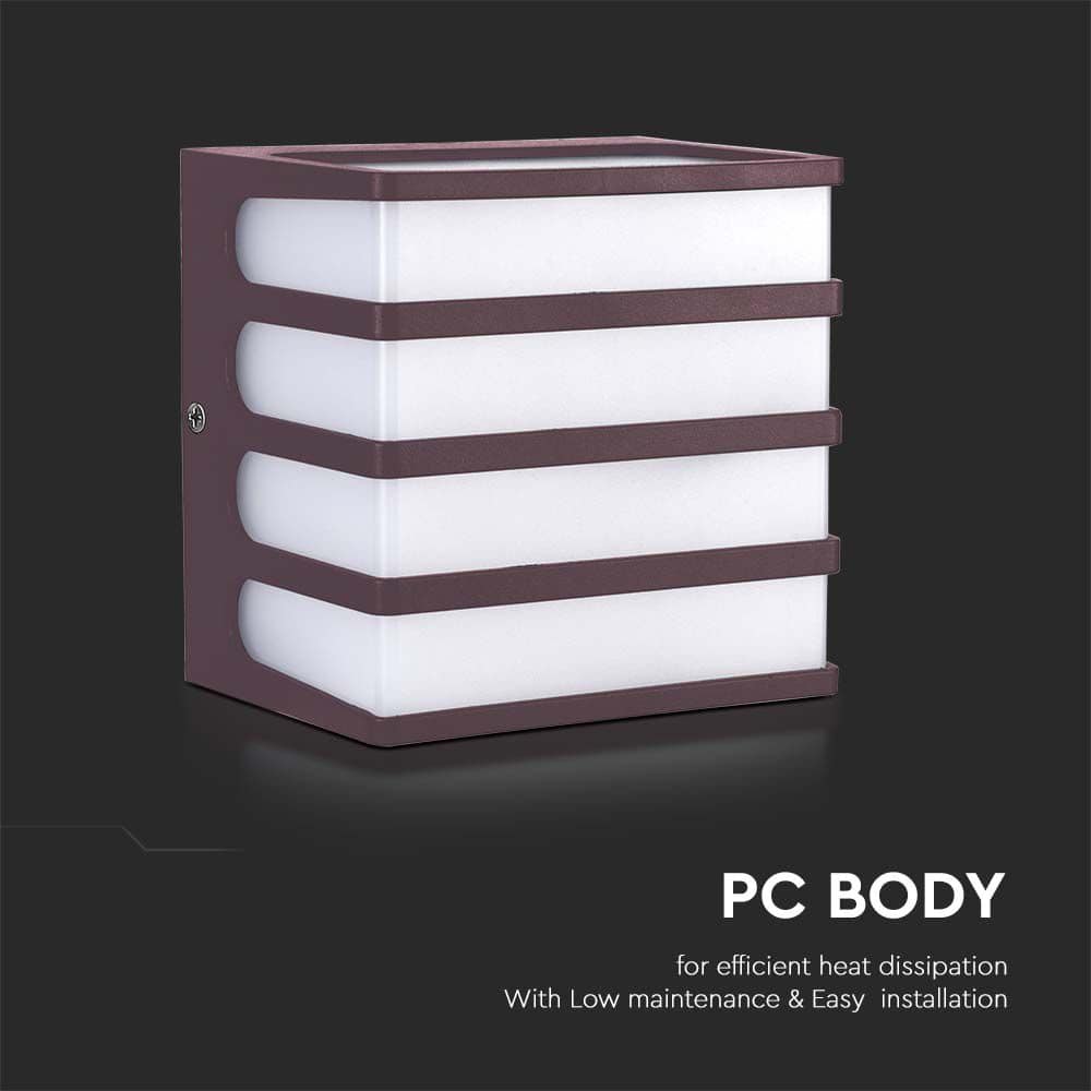 V-TAC LED-Wandleuchte VT-732, EEK: F, 8 W, 800 lm, 4000 K, braun V-TAC LED-Wandleuchte VT-732, EEK: F, 8 W, 800 lm, 4000 K, braun