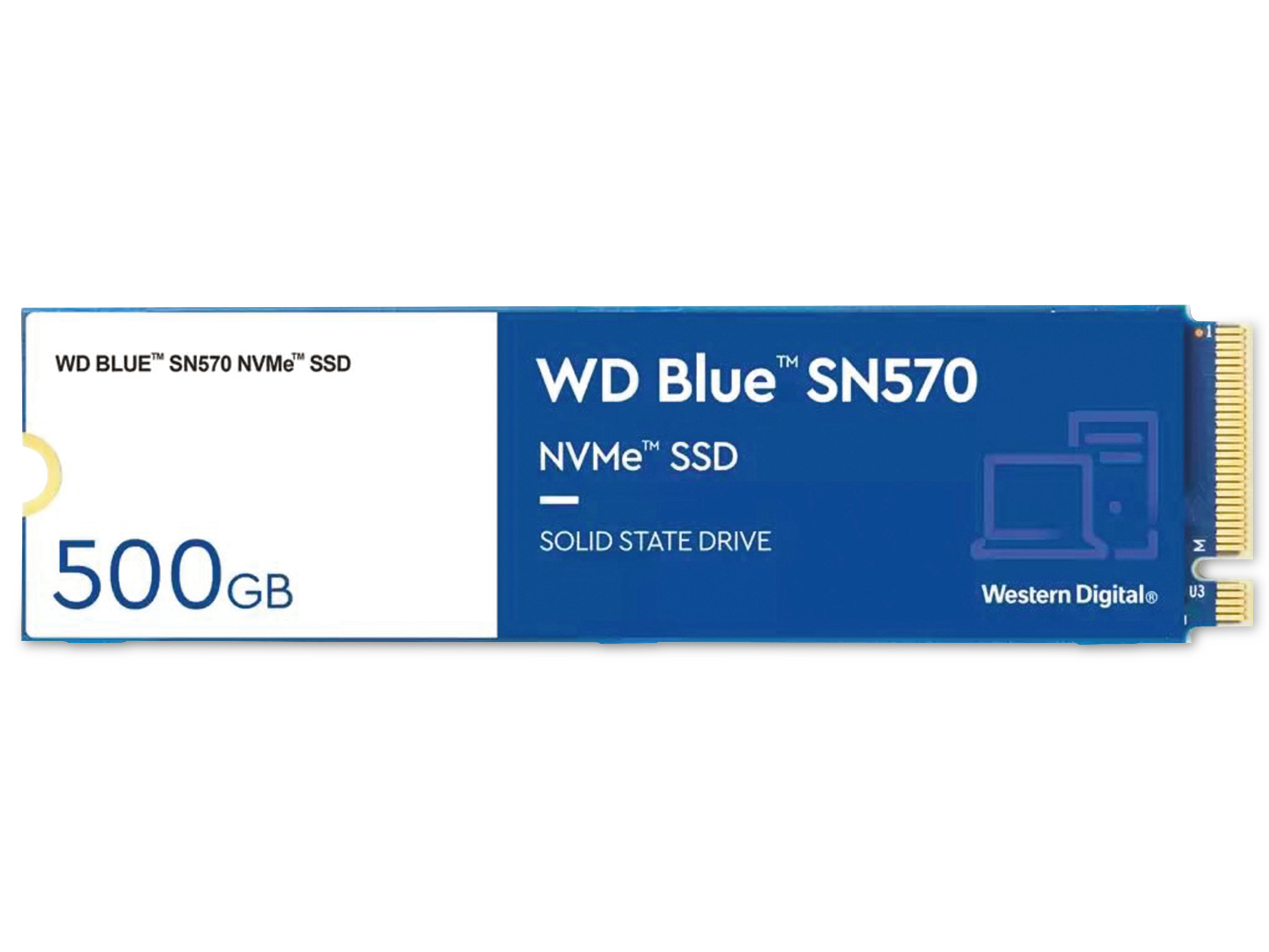 WESTERN DIGITAL M.2 SSD WD Blue SN570, 500 GB, NVMe, intern