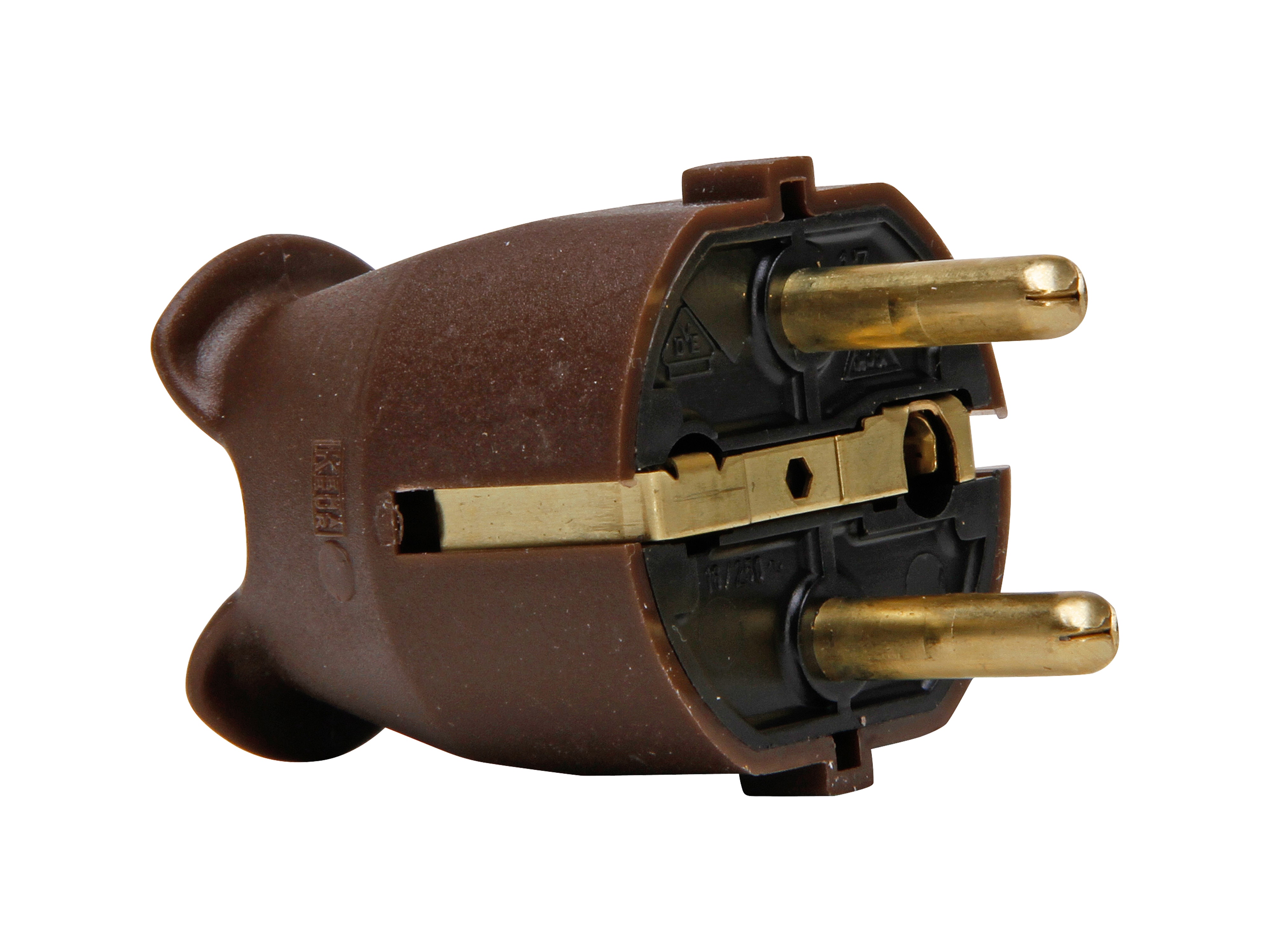 KOPP Schutzkontakt-Stecker 175706004, braun