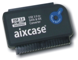 AIXCASE USB 3.0 zu SATA & IDE-Konverter, OTB, mit Netzteil