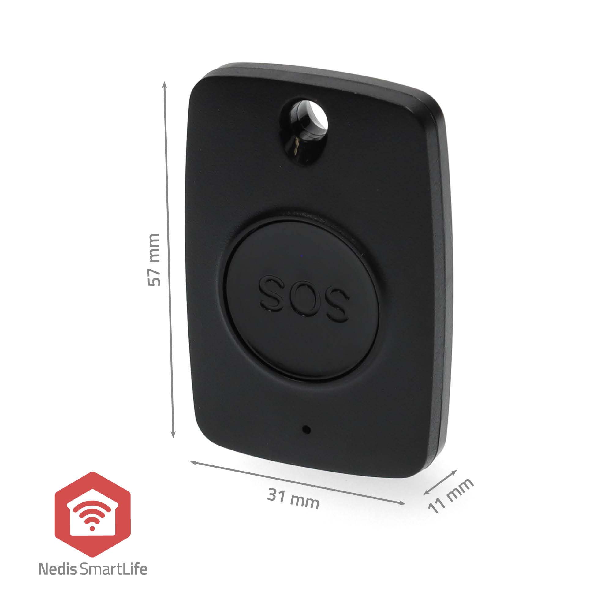 NEDIS Smart-Panik-Knopf, schwarz
