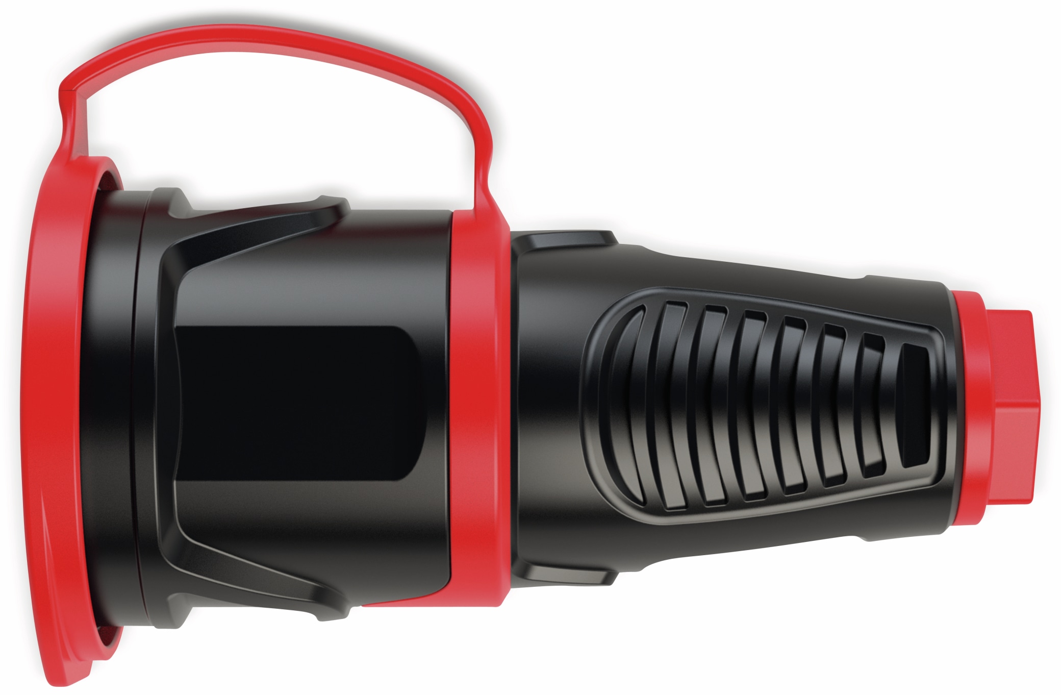PCE Gummi-Schutzkontaktkupplung Taurus2, mit Deckel, schwarz/rot