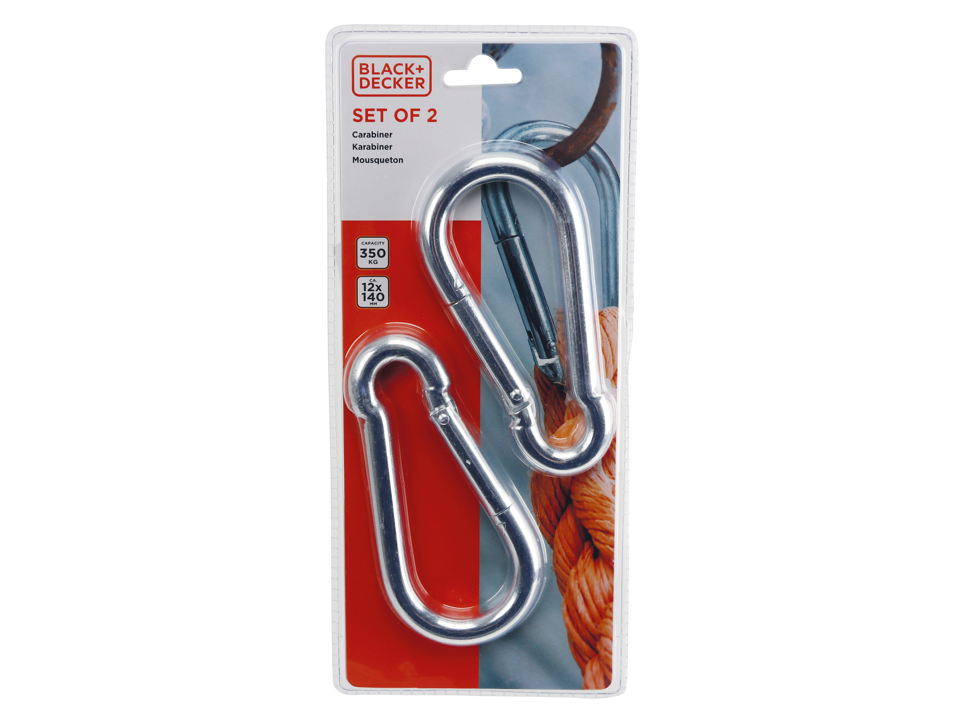 BLACK+DECKER, Karabiner-Set, 2-teilig