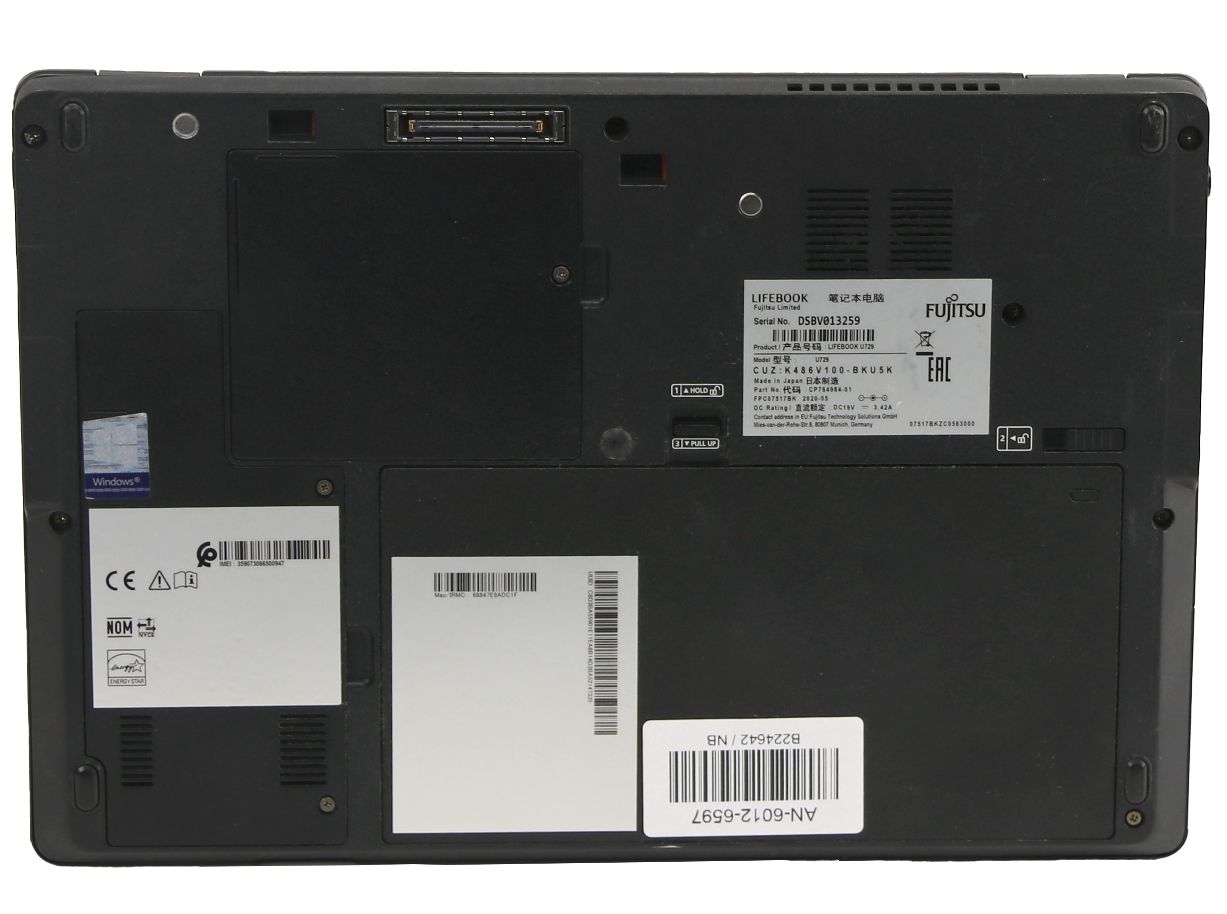 FUJITSU Notebook Lifebook U729, 12,5", i3, 8GB, 256GB, Win11Pro, gebraucht