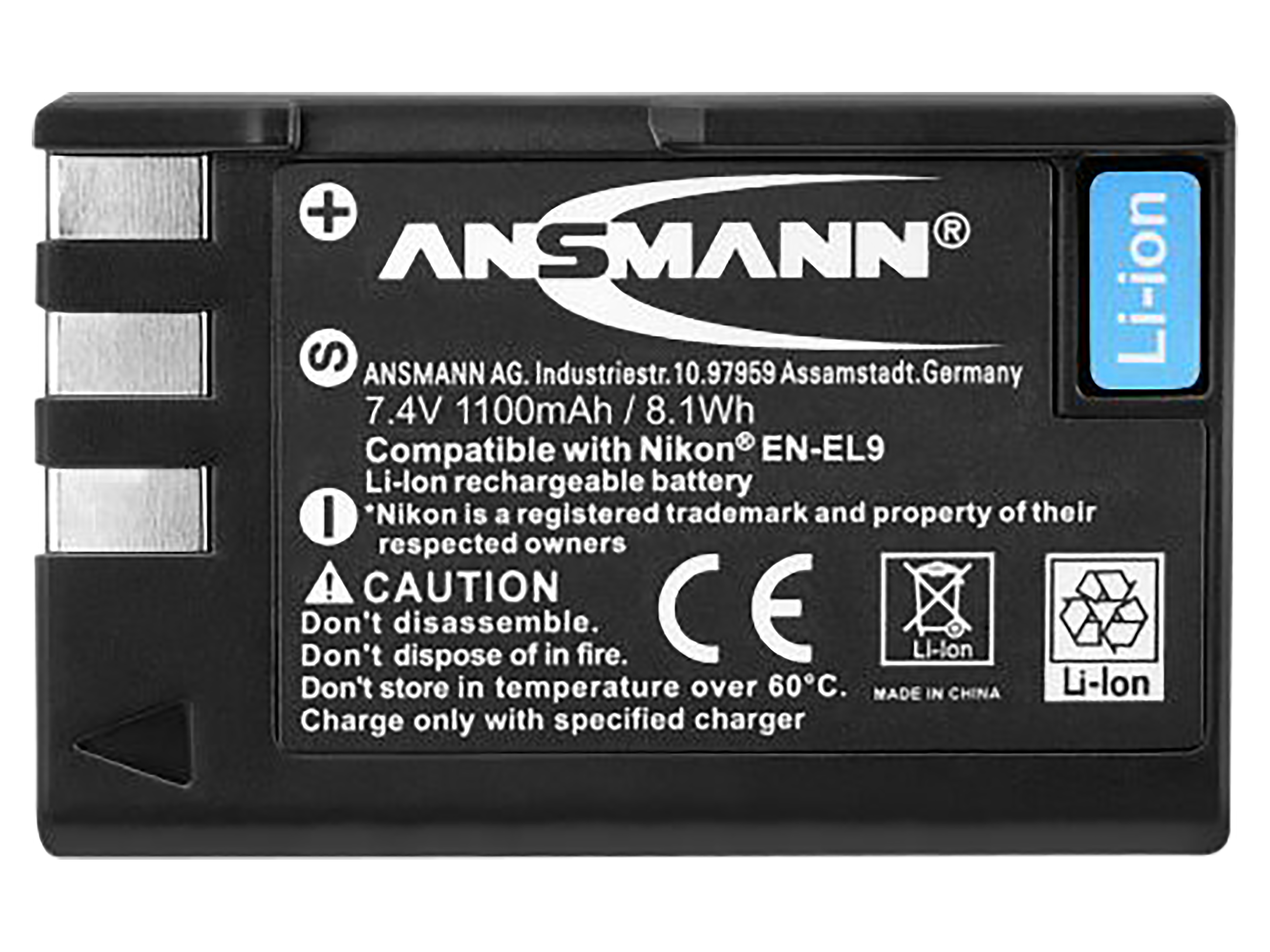 ANSMANN Kamera-Akku A-Nik EN EL 9