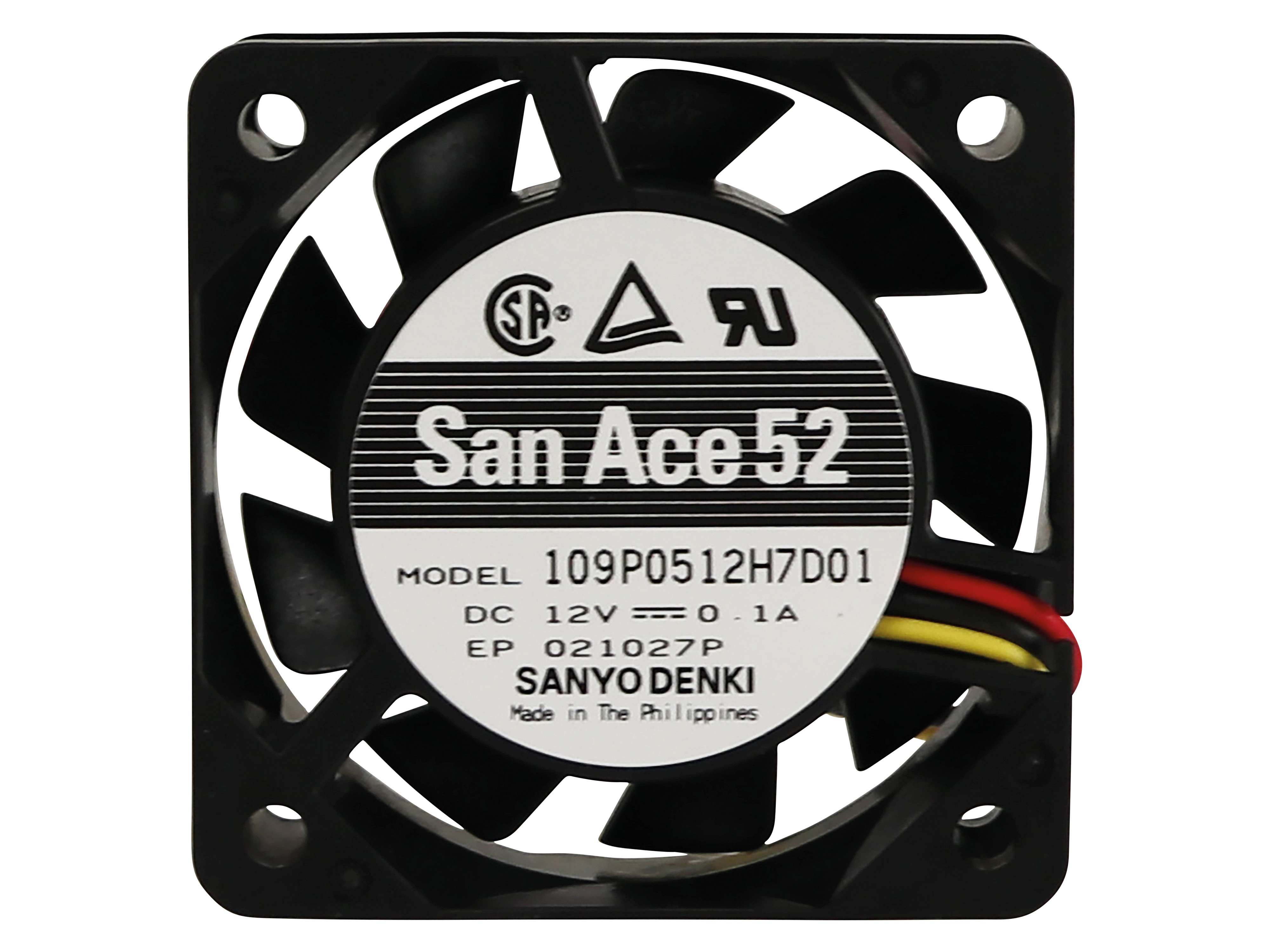 SANYO DENKI, Axiallüfter, San Ace 52, 52x52x15 mm, 12V~, 1,44W, 109P0512H7D01