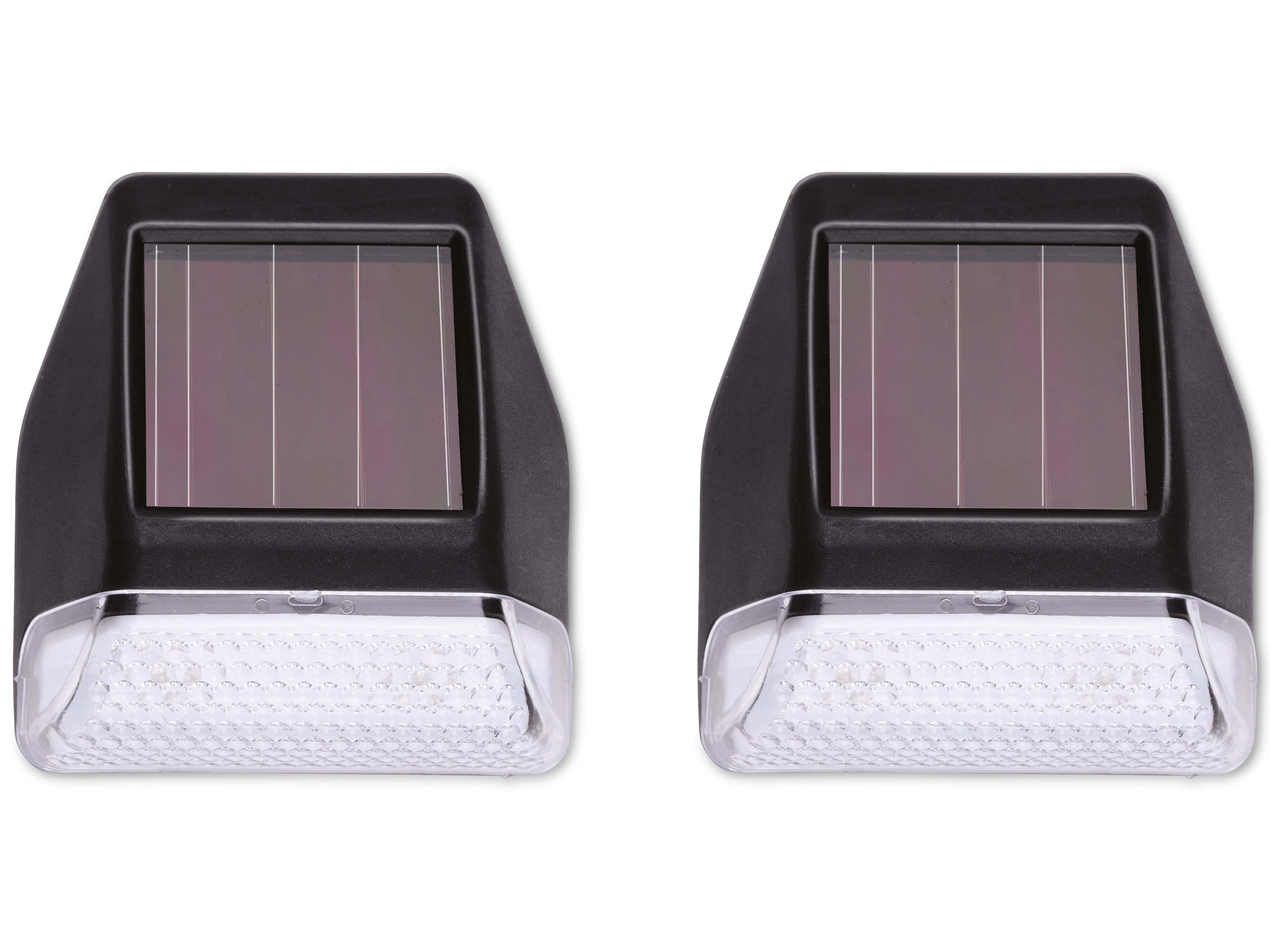 GRUNDIG Solar-LED Wandleuchte 2 LEDs, batteriebetrieben