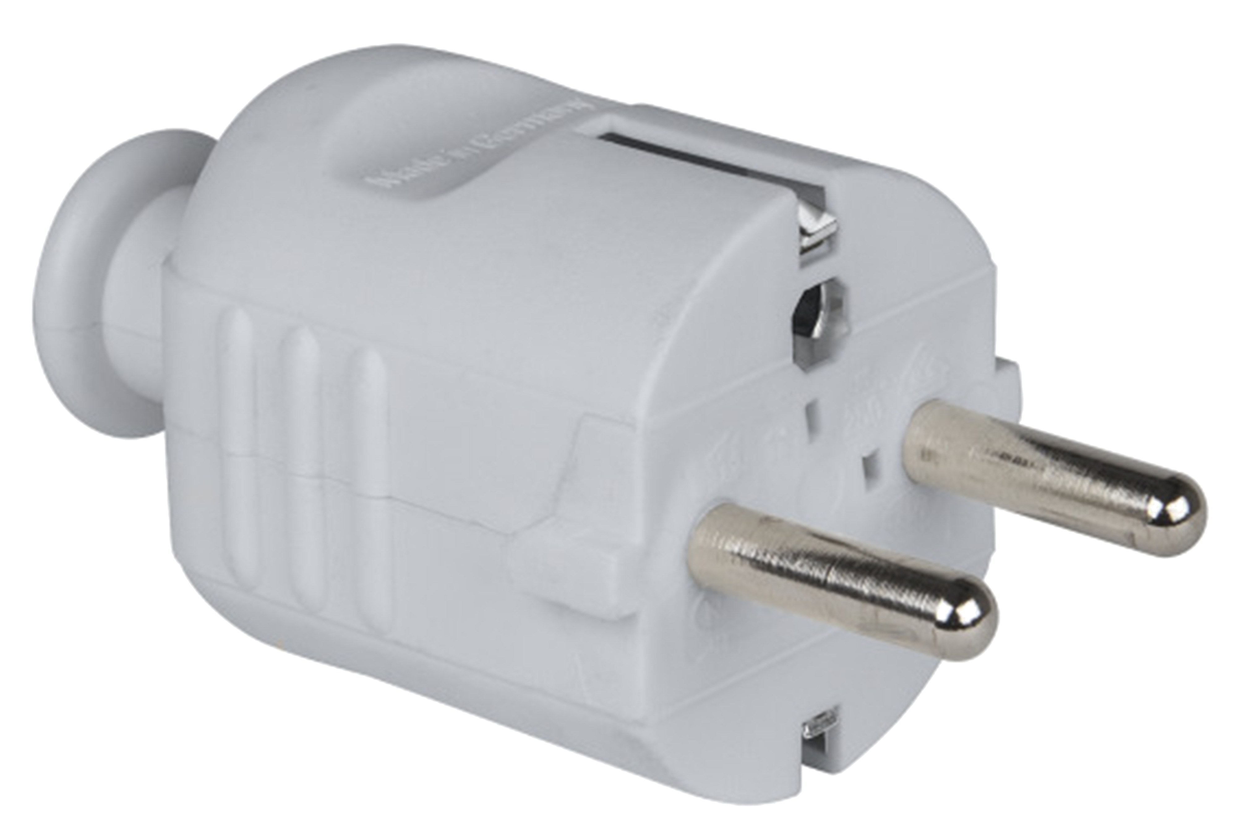 PCE Schutzkontaktstecker PP 2SL, grau PCE Schutzkontaktstecker PP 2SL, grau