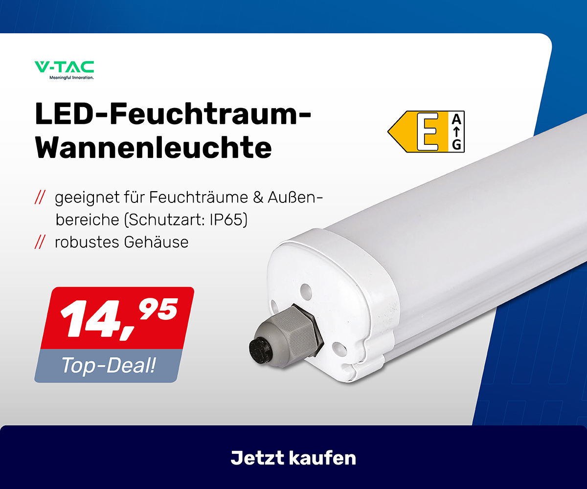 LED-Feuchtraum-Wannenleuchte