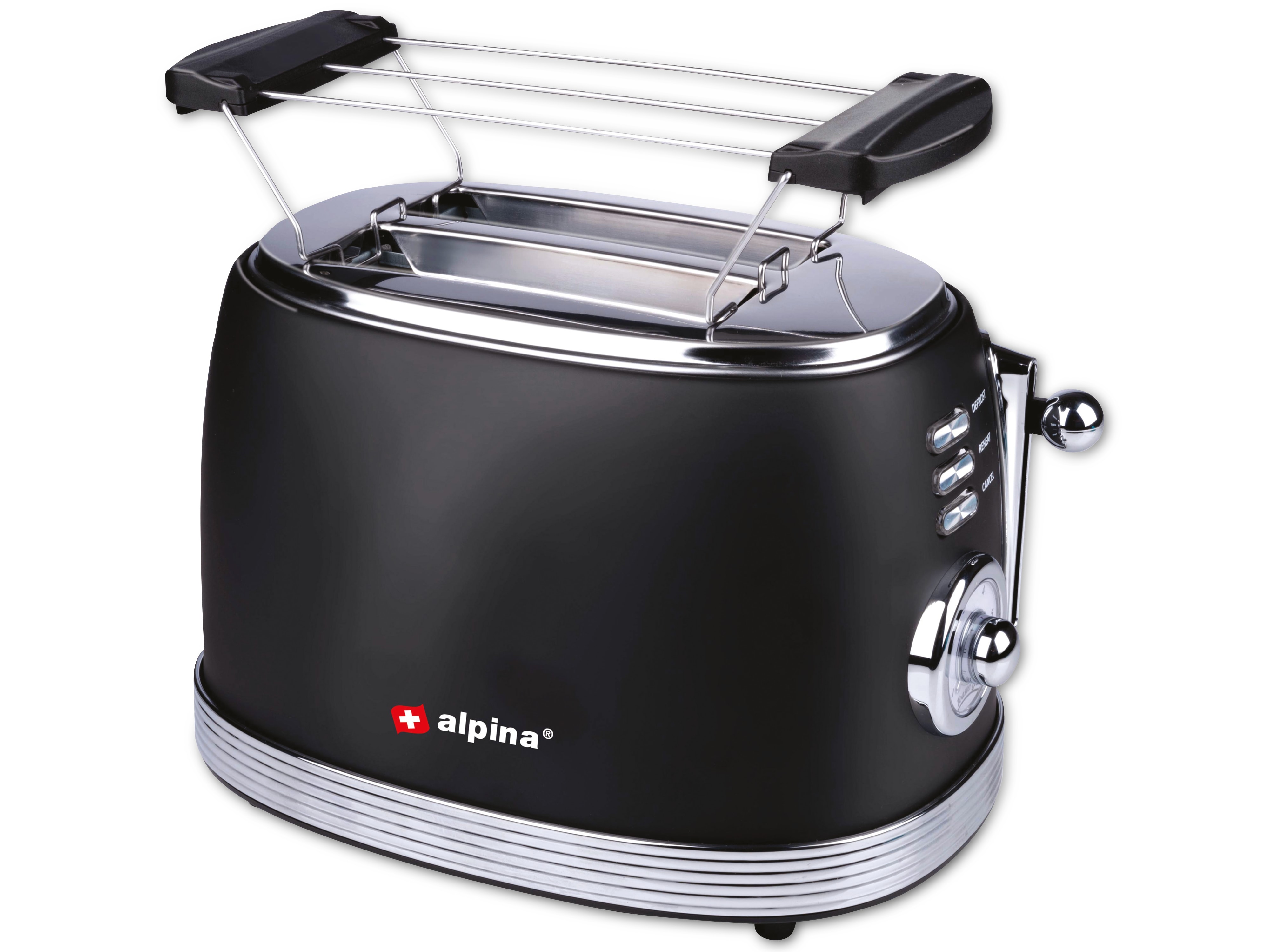 ALPINA Toaster, 850 W, 2 Scheibentoaster, schwarz