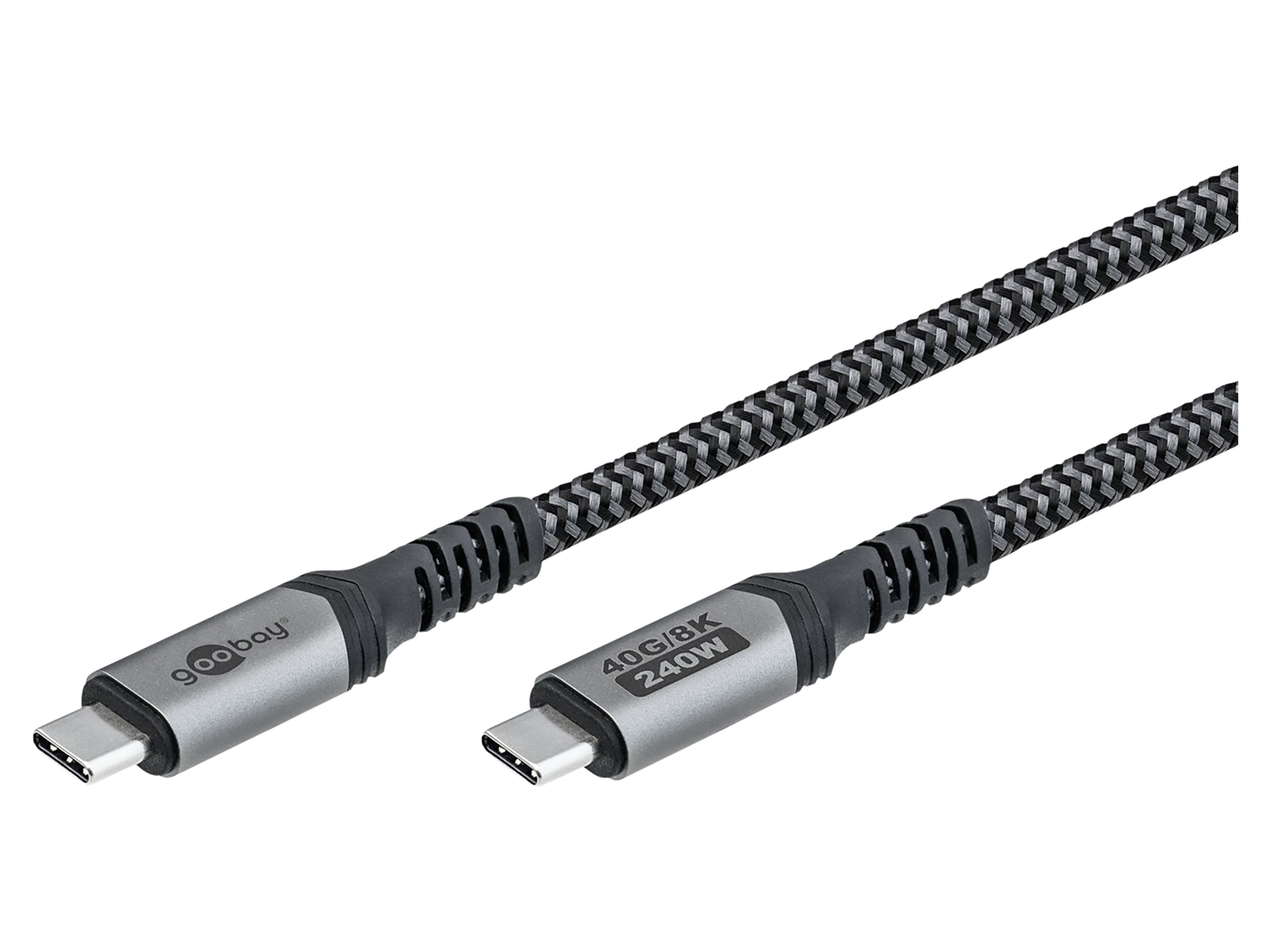 GOOBAY USB-C Kabel 74210 USB4 240W 1,5m 40Gbit/s Textilmantel GOOBAY USB-C Kabel 74210 USB4 240W 1,5m 40Gbit/s Textilmantel