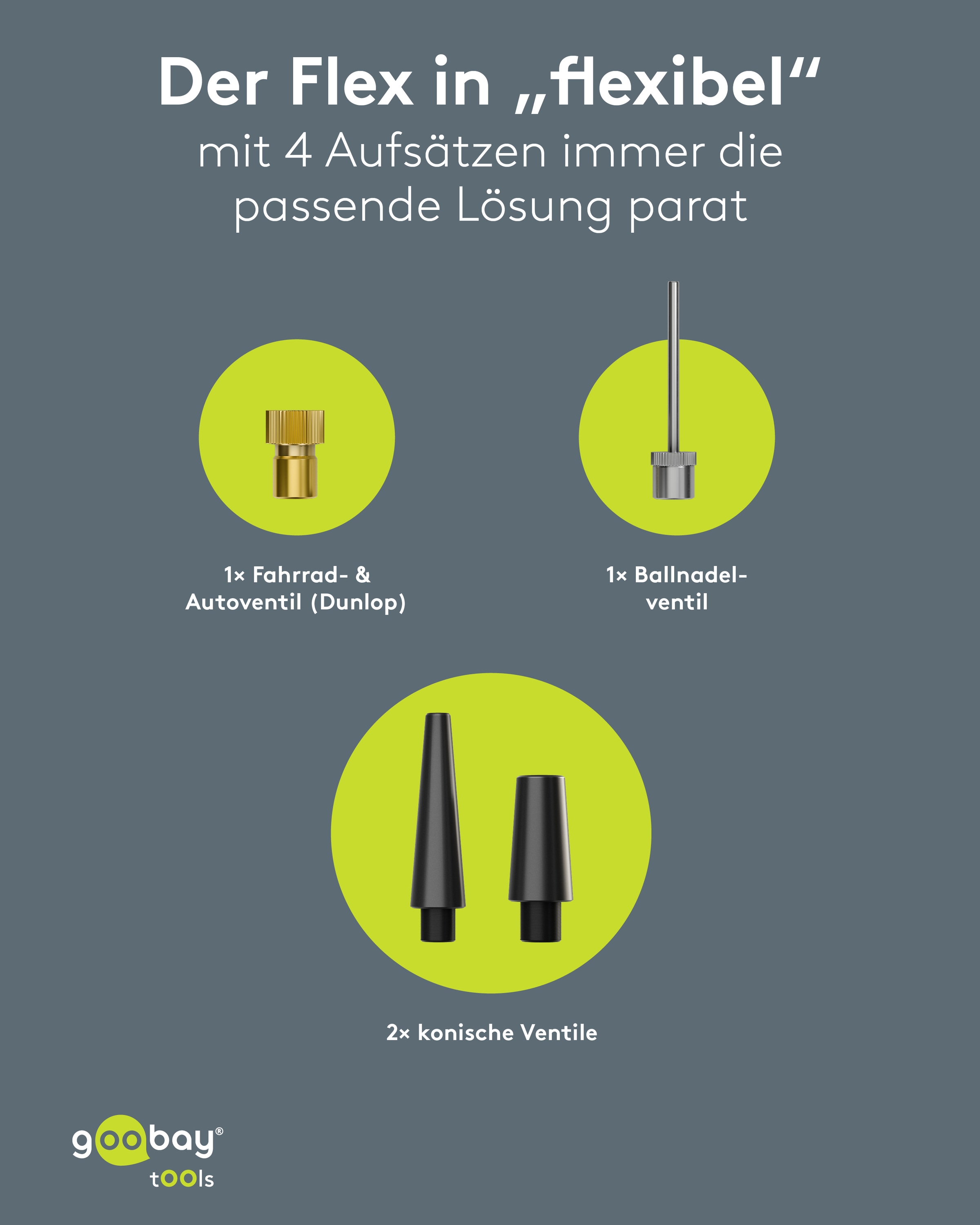 GOOBAY TOOLS Akku-Kompressor, 77827, 10 bar