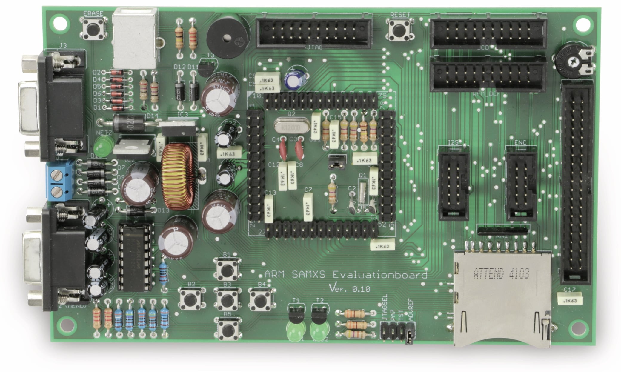 SAMxS Evaluationsboard, Fertigmodul mit Sockel SAMxS Evaluationsboard, Fertigmodul mit Sockel