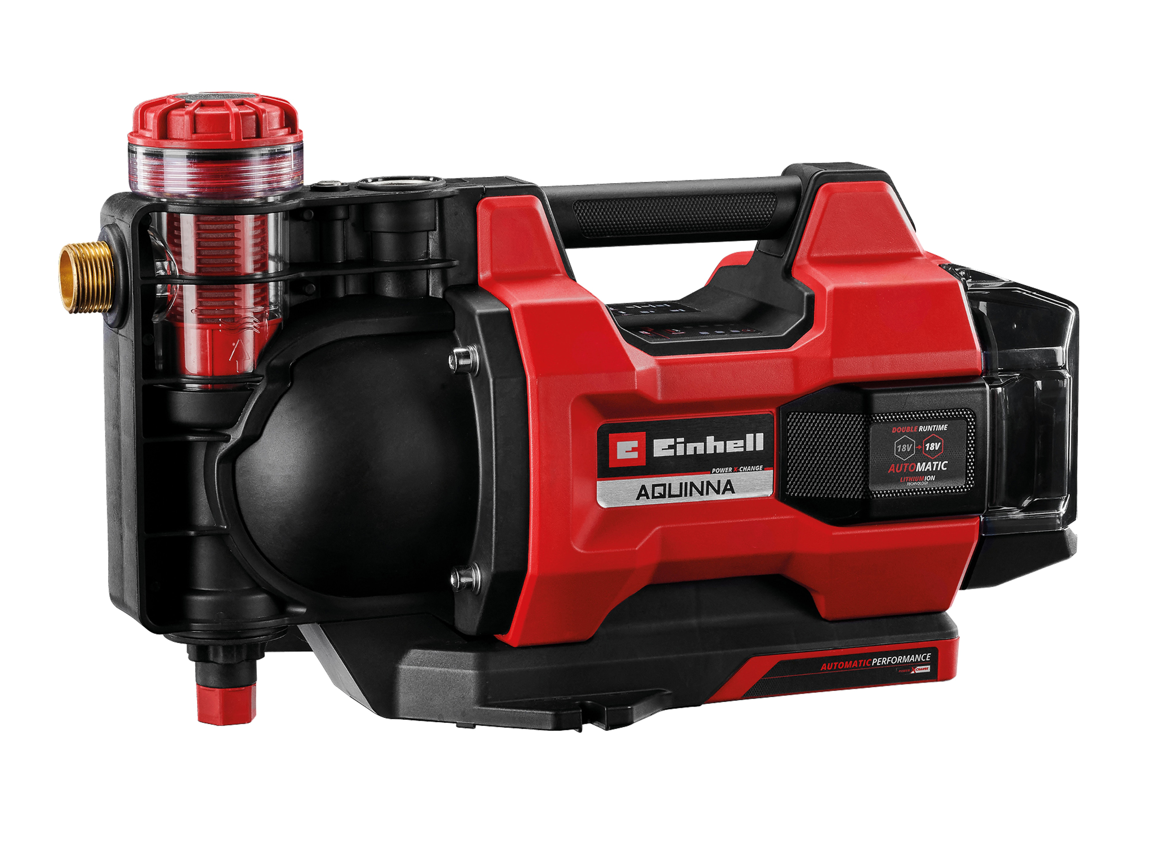EINHELL Automatische Akku-Gartenpumpe AQUINNA 18/30 F LED AUTOMATIC Kit (1x 4,0 Ah)