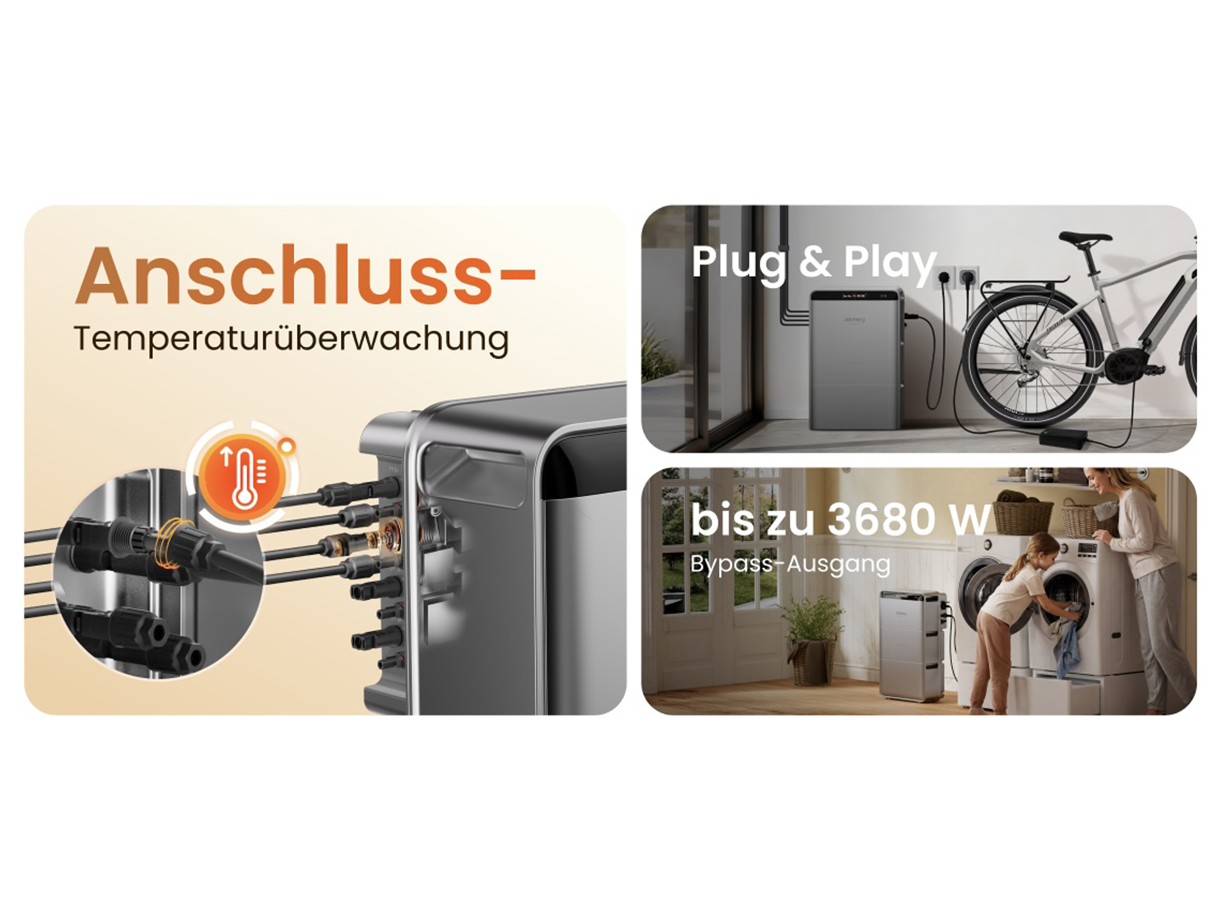 JACKERY Balkonkraftwerk SolarVault 3 Pro, 2520 Wh, Solarspeicher