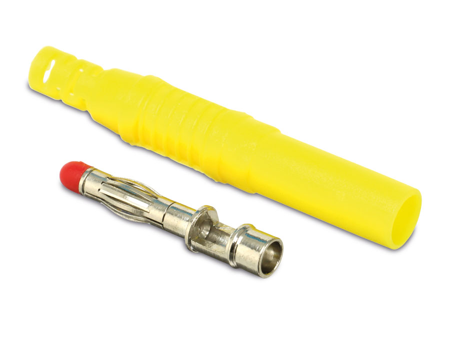 4 mm Labor-Sicherheitsstecker, CAT II, gelb