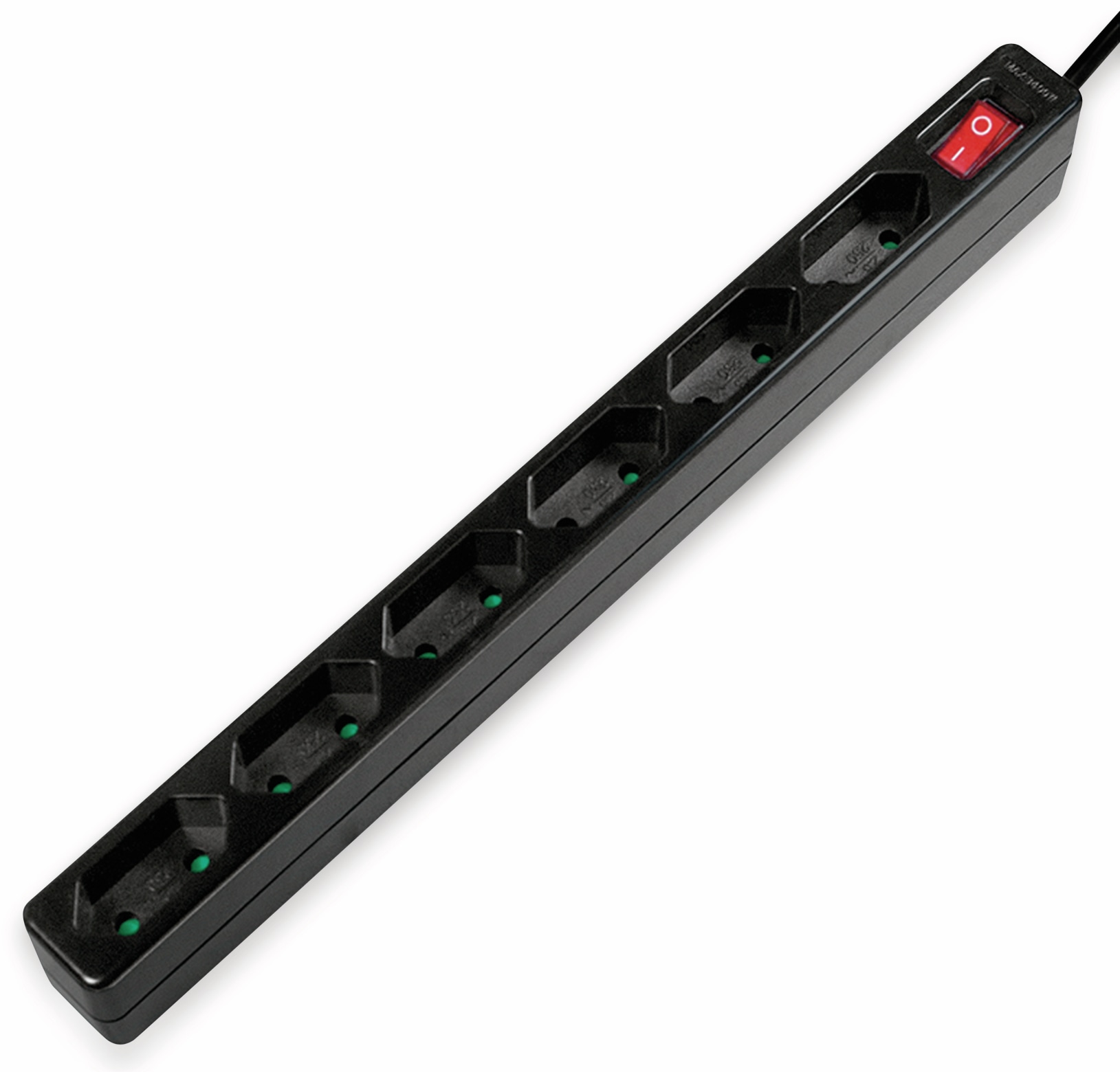 LOGILINK Euro-Steckdosenleiste 6-fach, Schalter, schwarz LOGILINK Euro-Steckdosenleiste 6-fach, Schalter, schwarz