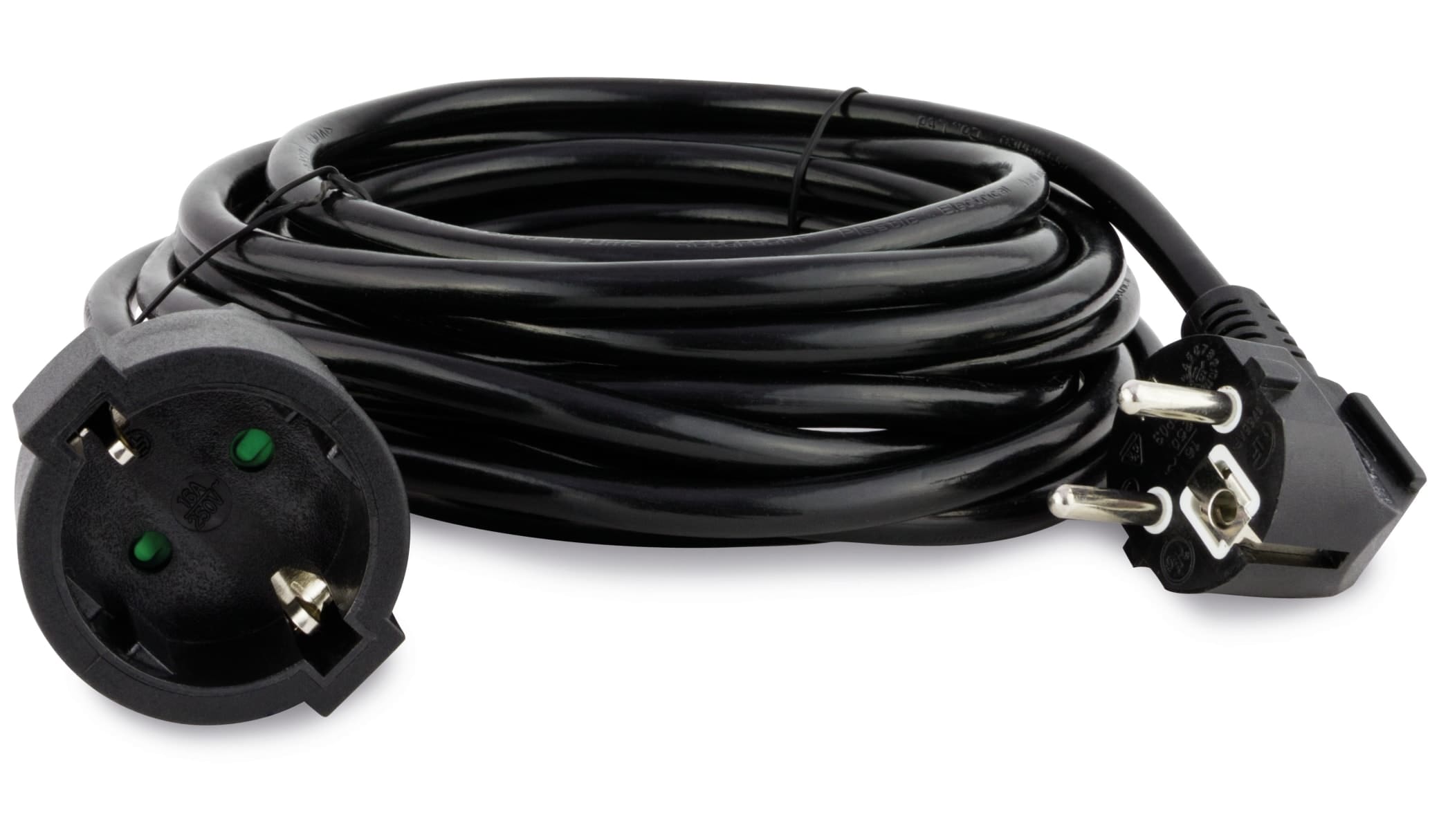 REV Schutzkontakt-Verlängerung 2 m, schwarz REV Schutzkontakt-Verlängerung 2 m, schwarz