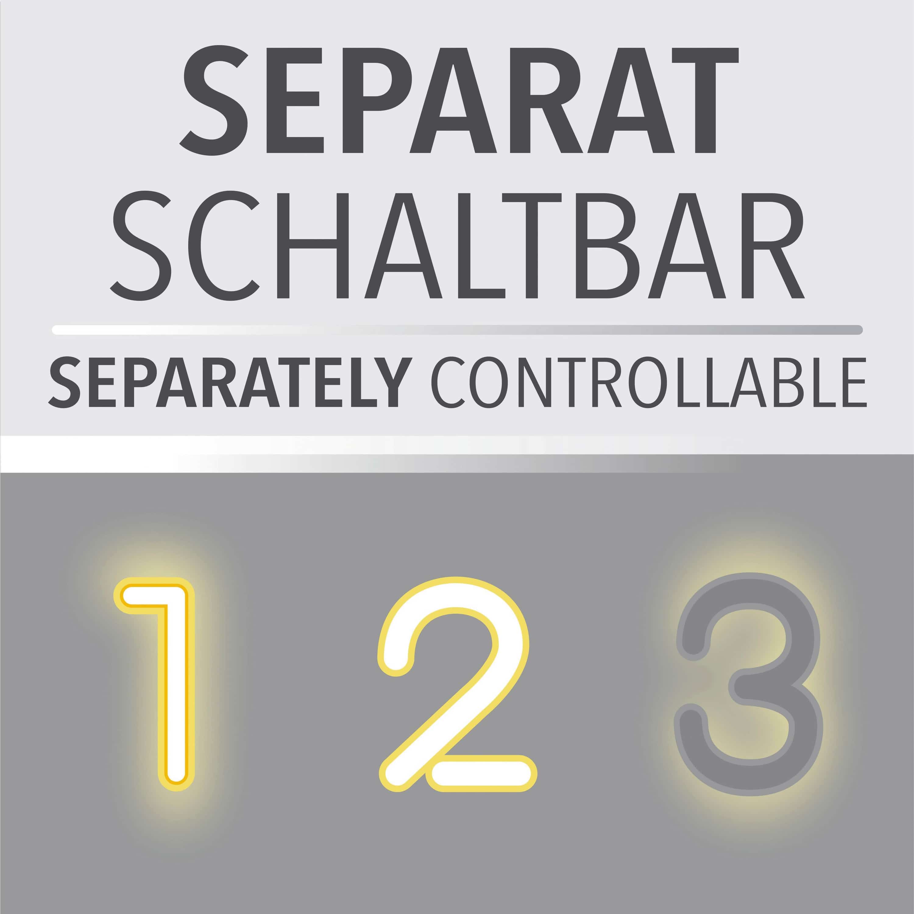 JUST LIGHT LED-Deckenleuchte 11400-18, 6,10W, 3000K, 705lm, warmweiß, IP20, schwarz