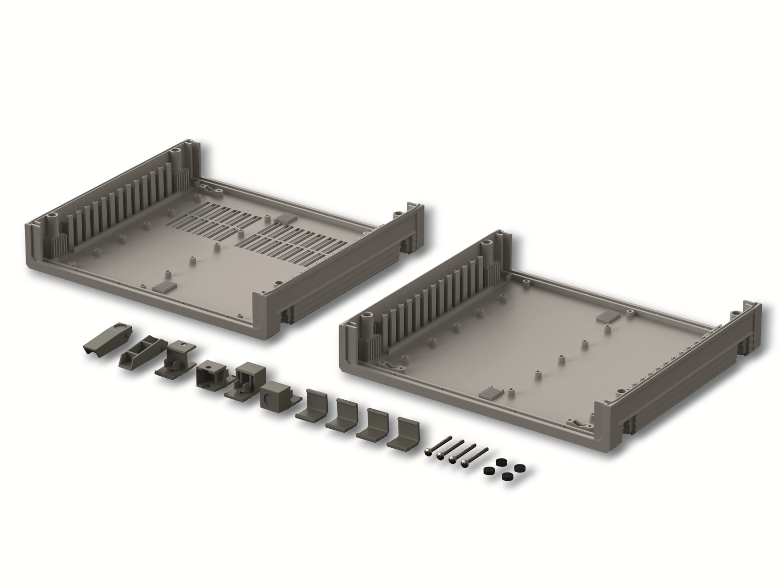 BOPLA Pultgehäuse, Ultramas, UM 52011 L-SET, ABS, 224,3x198,9x72,4mm, IP 30, lichtgrau, RAL 7035