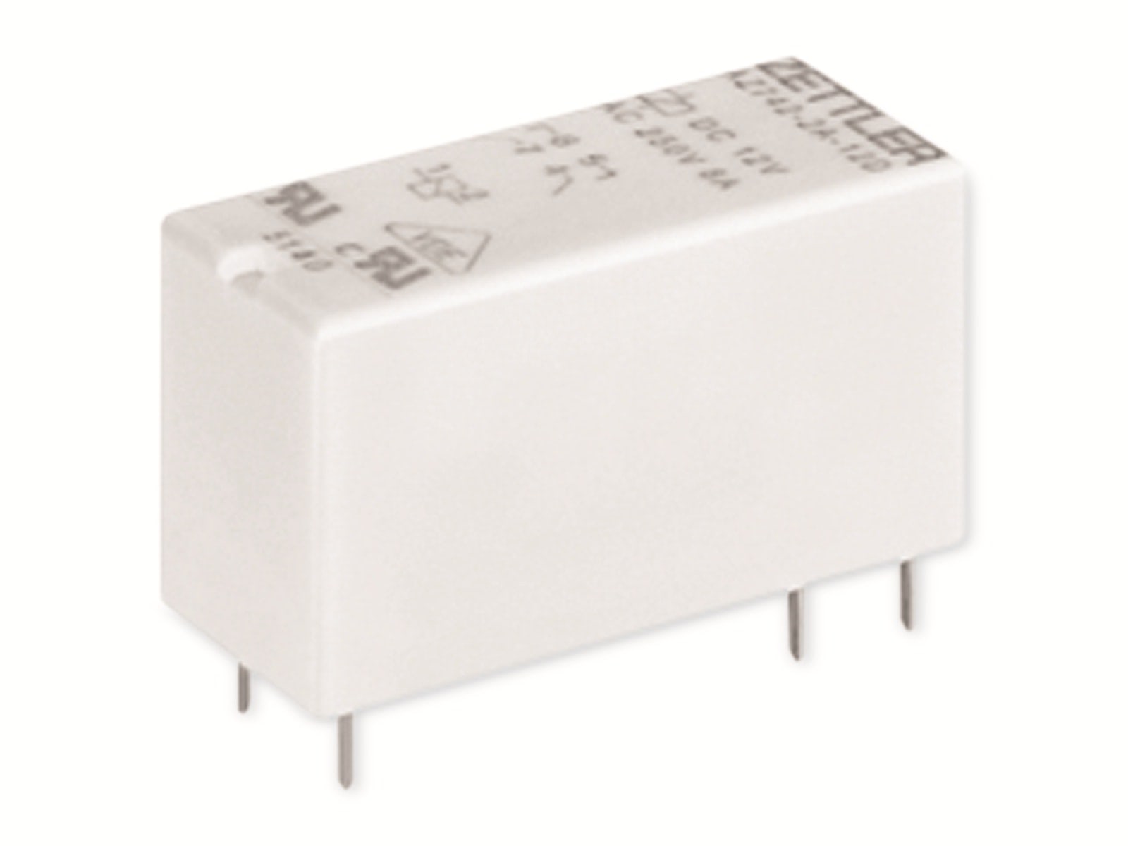 ZETTLER Printrelais, AZ742-2C-12DE, 12V, 2 Wechsler, 300V/DC, THT ZETTLER Printrelais, AZ742-2C-12DE, 12V, 2 Wechsler, 300V/DC, THT