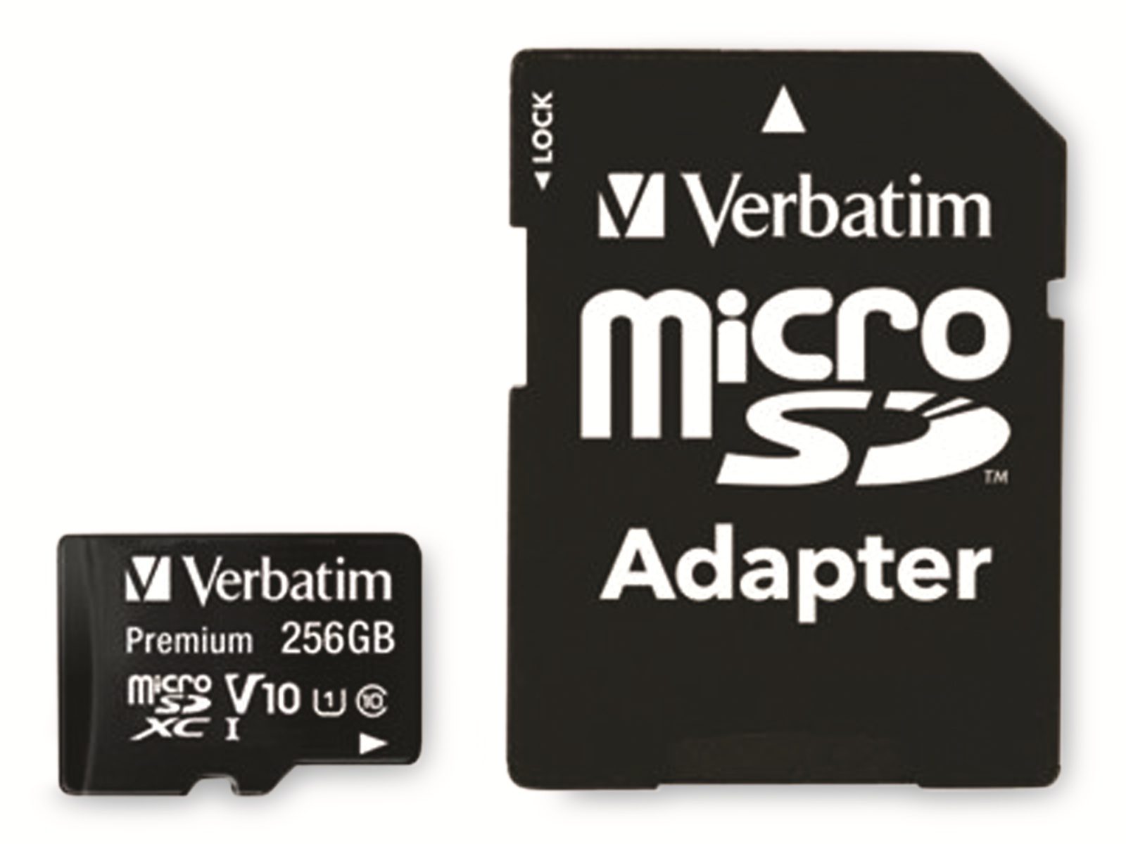VERBATIM MicroSDXC Card Premium, 256 GB, Class 10, inkl. Adapter 
