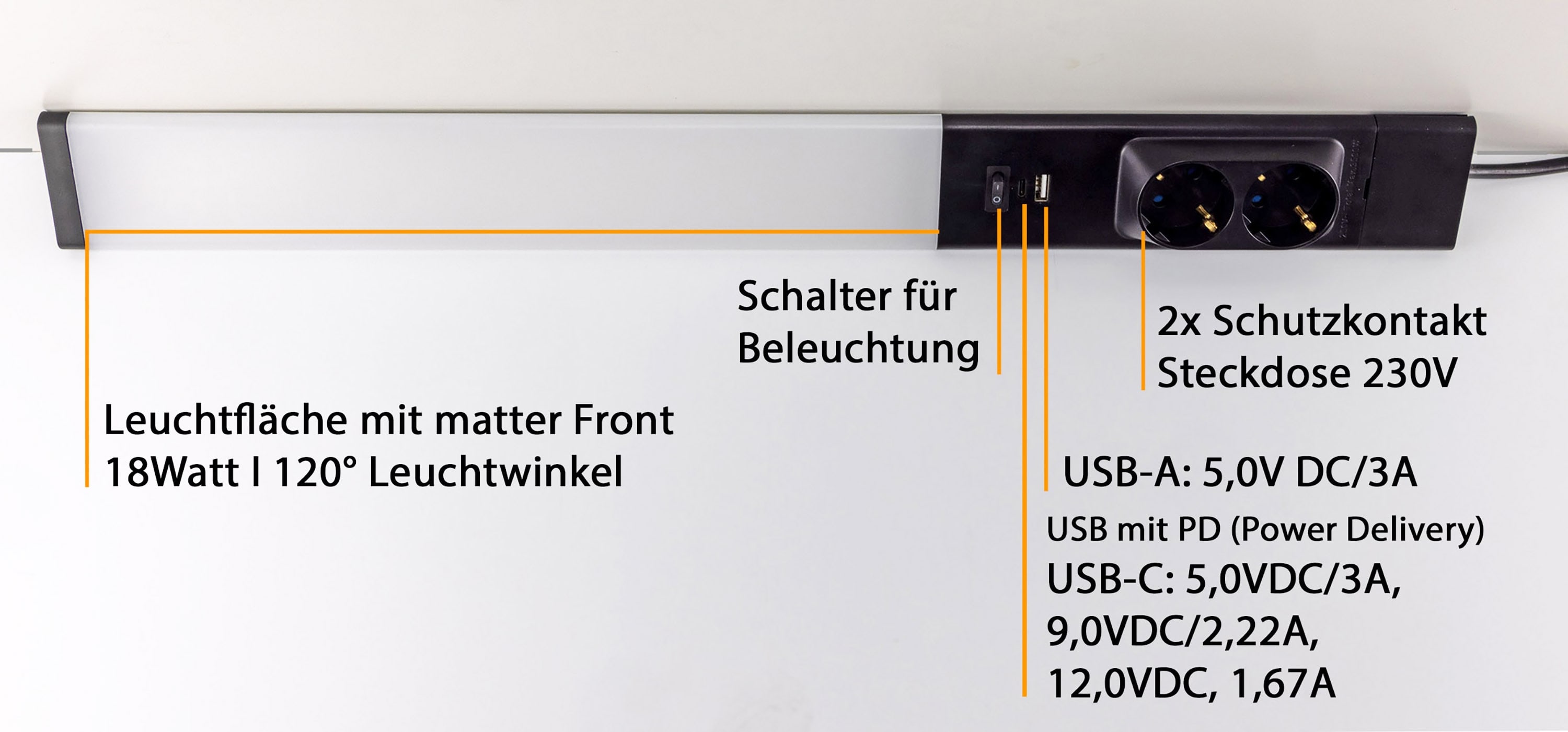 CHILITEC LED-Unterbauleuchte Arusha, EEK: F, 18 W, 1778 lm, 60 cm, schwarz CHILITEC LED-Unterbauleuchte Arusha, EEK: F, 18 W, 1778 lm, 60 cm, schwarz