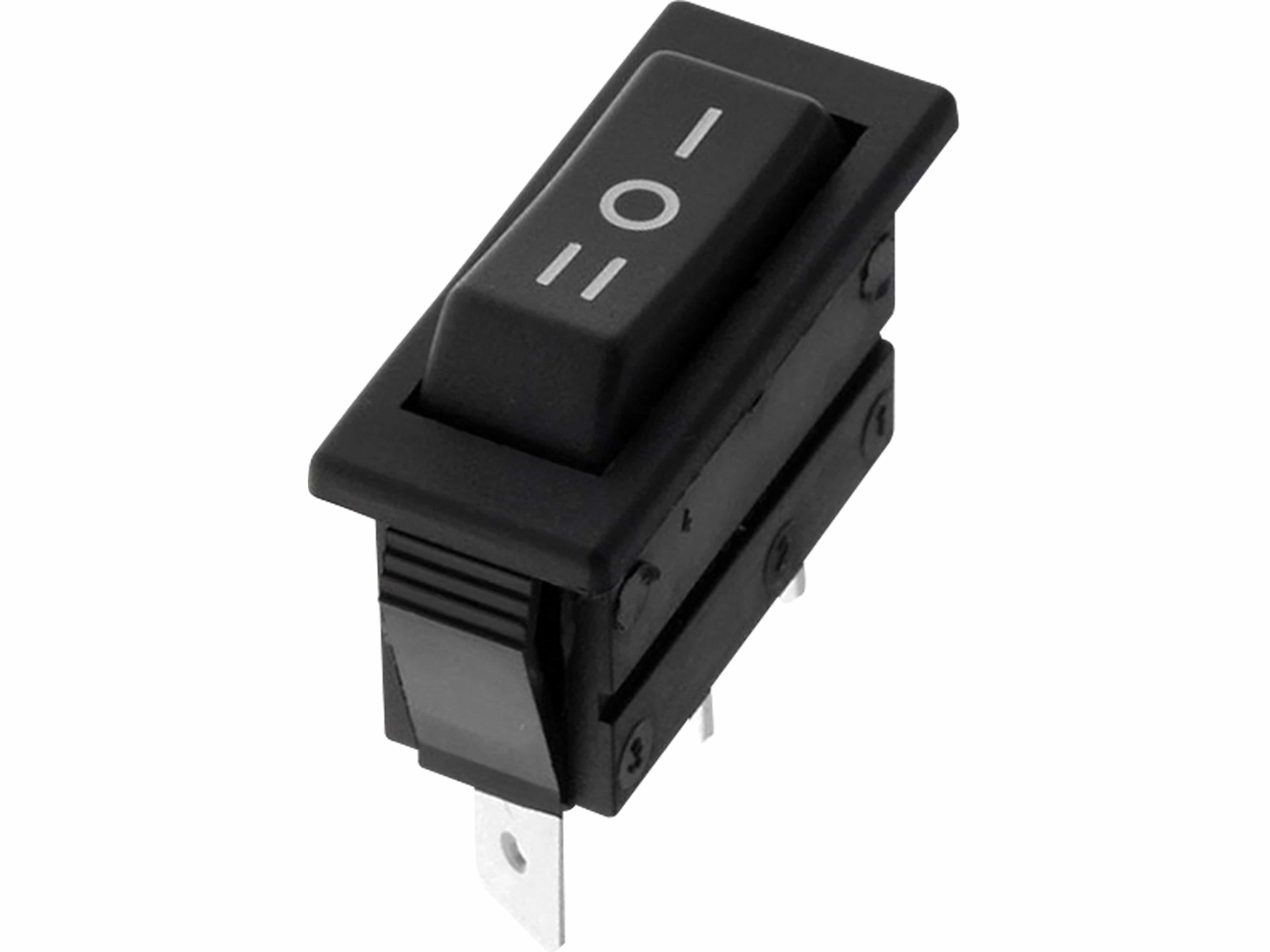 Wippenschalter 1-pol., I-0-I, 30x11mm, 16 A/ 250 V