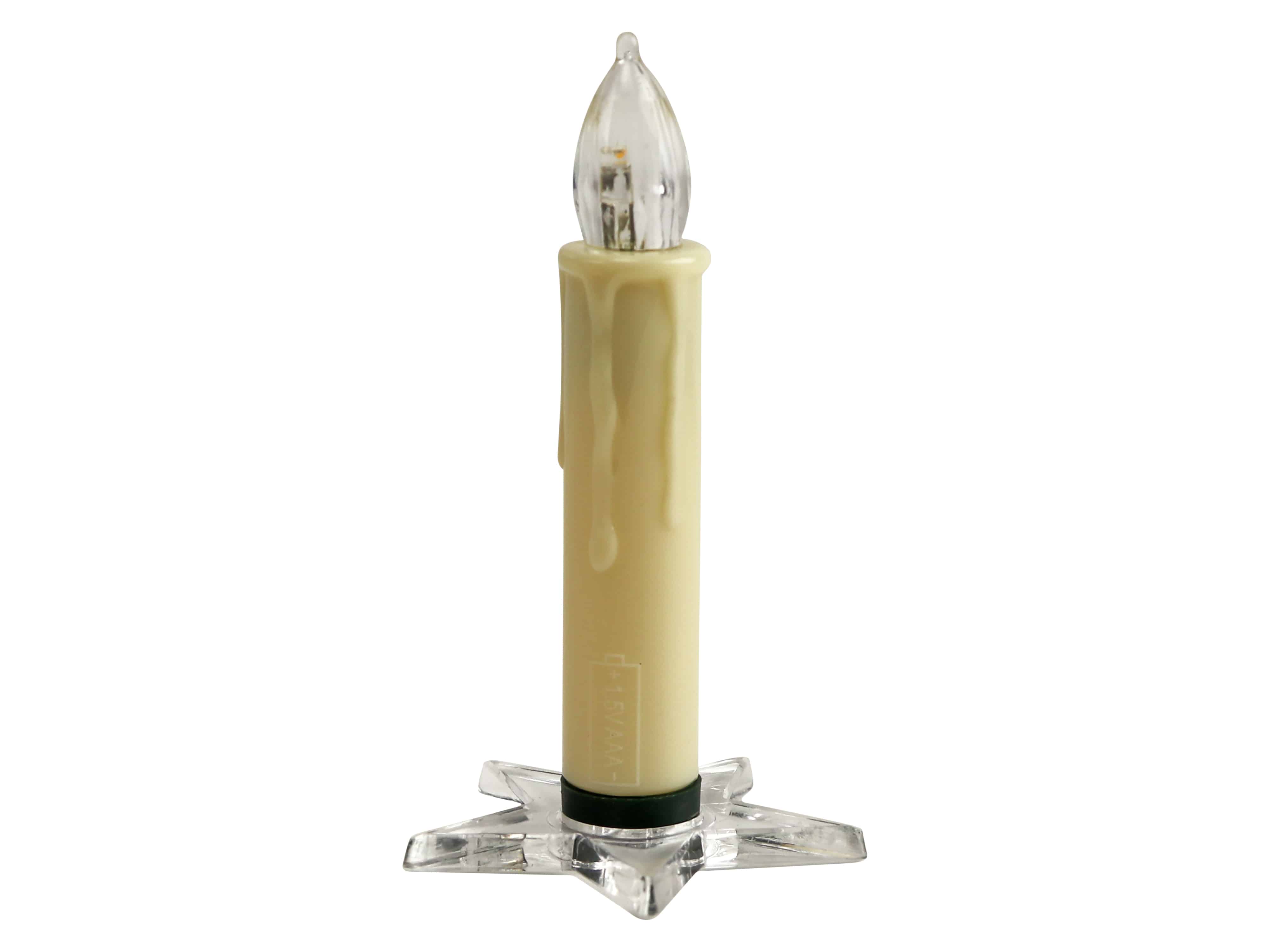 Kabellose LED-Baumkerzen, warmweiß, RGB, Dimmbar, Flackerfunktion, 15 Stück Kabellose LED-Christbaumkerzen, warmweiß, RGB, Dimmbar, Flackerfunktion, 15 Stück